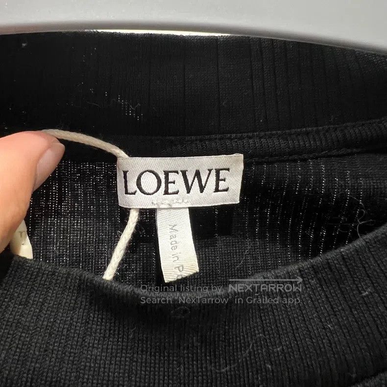 Loewe Loewe Black chest knitting logo short-sleeved Size XS / US 0-2 / IT 36-38 - 2 Thumbnail