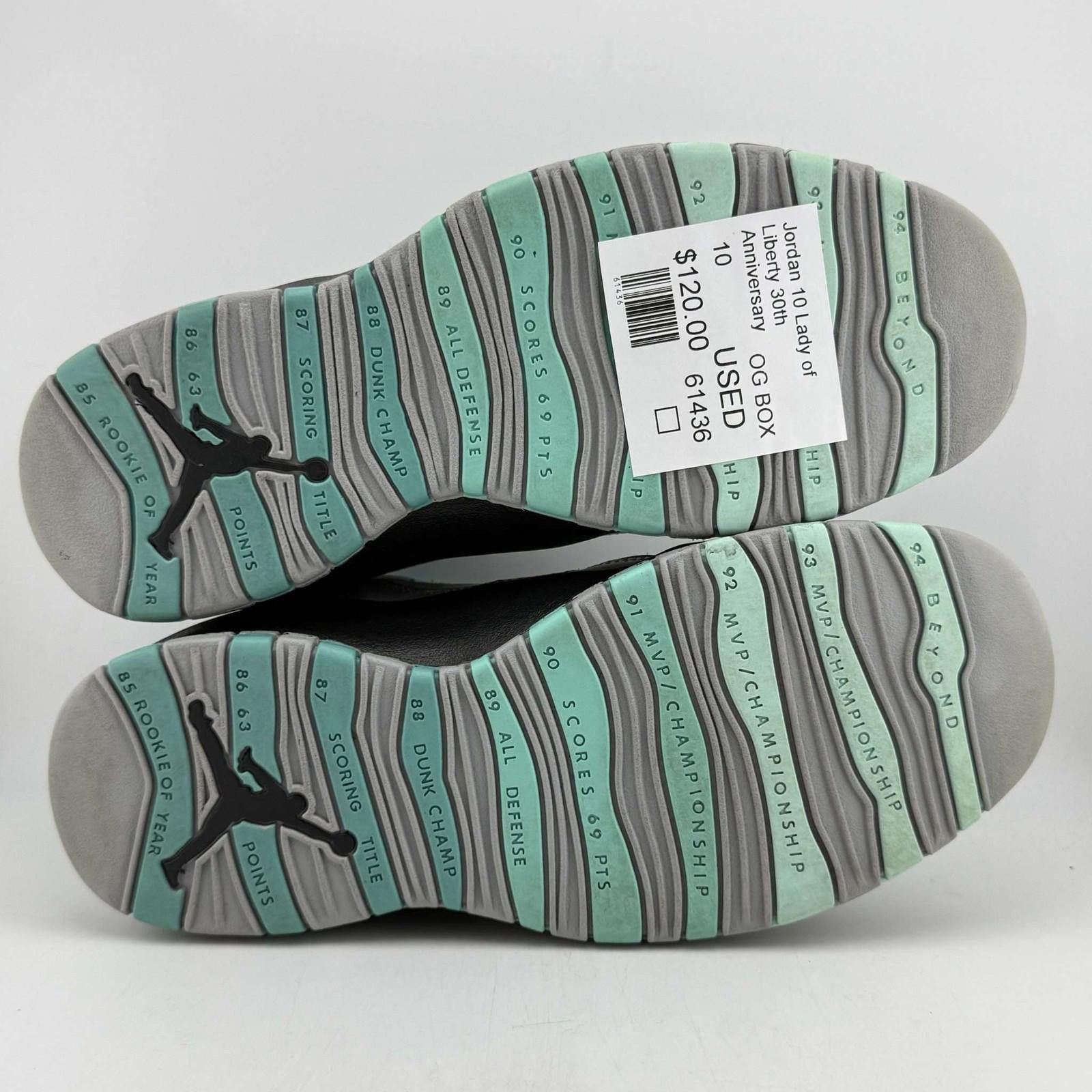 Jordan Brand Air Jordan 10 Retro Lady Liberty US 10 Used with Box Size US 10 / EU 43 - 6 Thumbnail