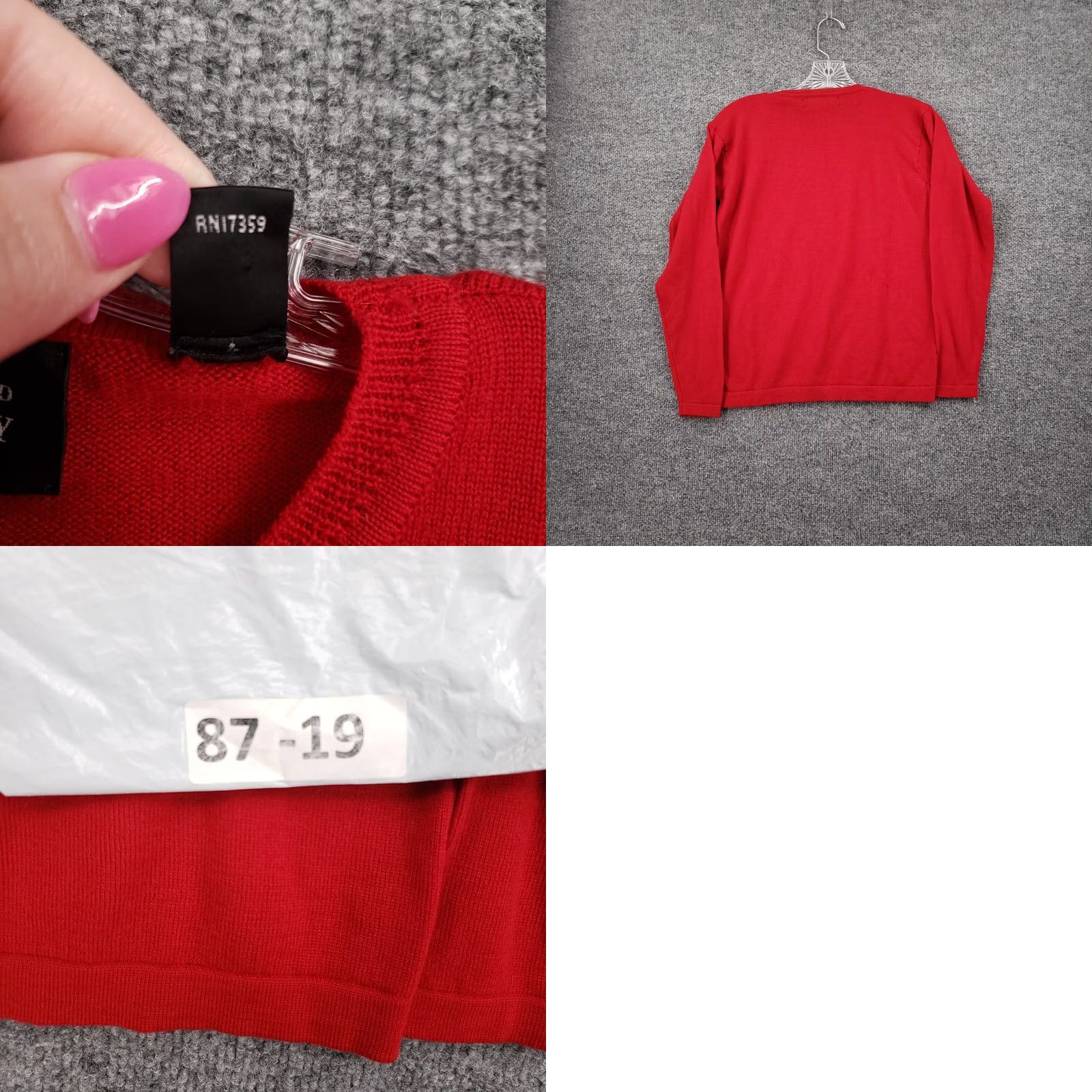 Ellen Tracy VINTAGE Ellen Tracy Sweater Womens Petite Small Red Merino Wool USA 90s Size S / US 4 / IT 40 - 8 Thumbnail