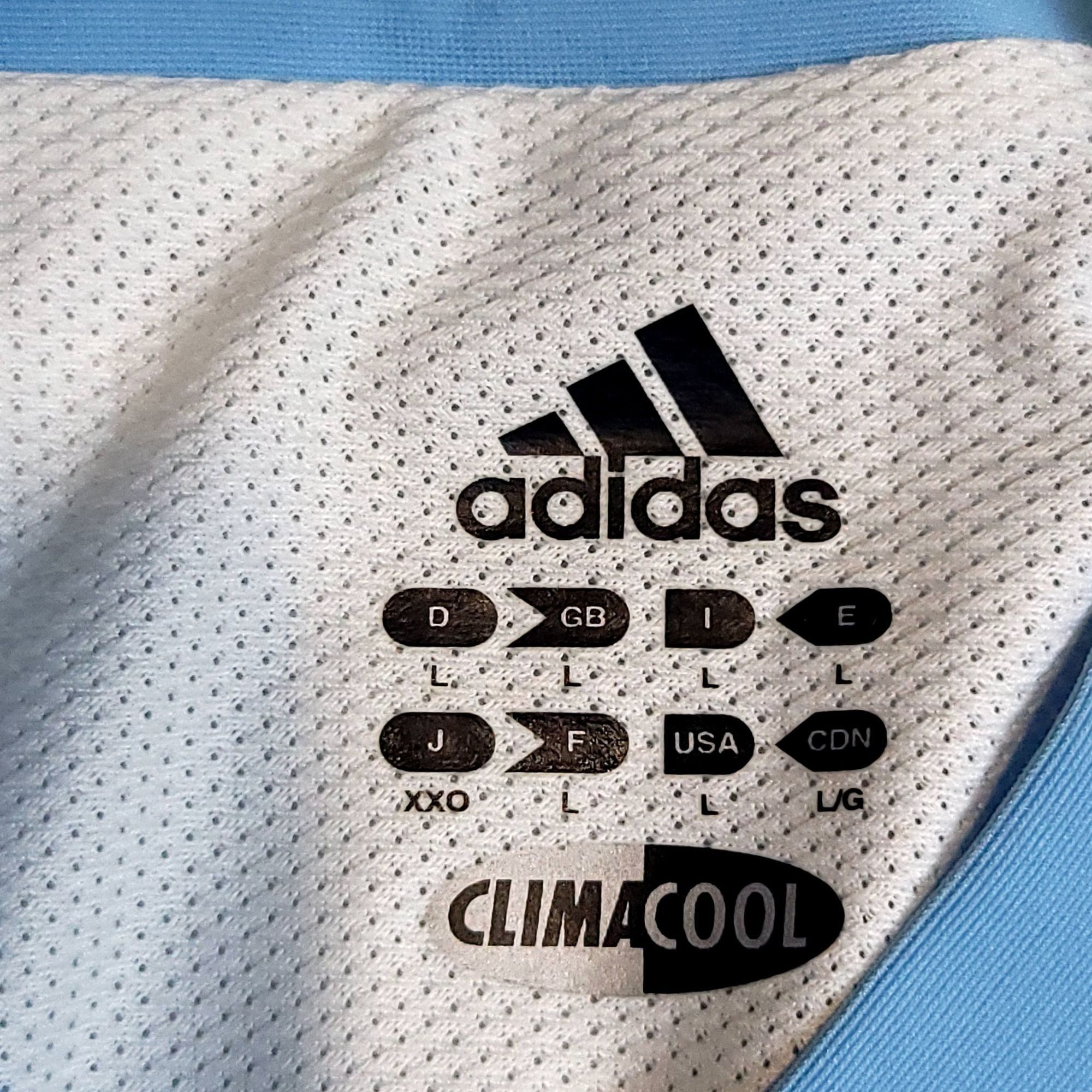 Adidas Batistuta Argentina 2002 WC PLAYER ISSUE Soccer Jersey L Size US L / EU 52-54 / 3 - 6 Thumbnail