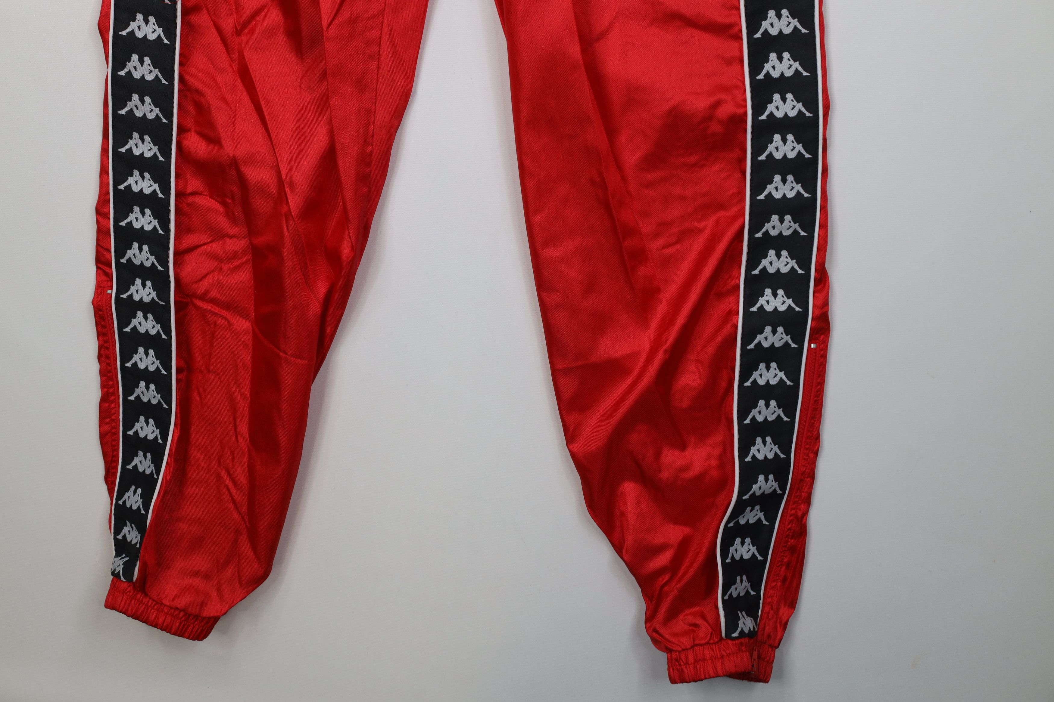 Kappa Vintage 90s Kappa Taped Logo Soccer Joggers Pants Red Nylon Size US 32 / EU 48 - 5 Thumbnail