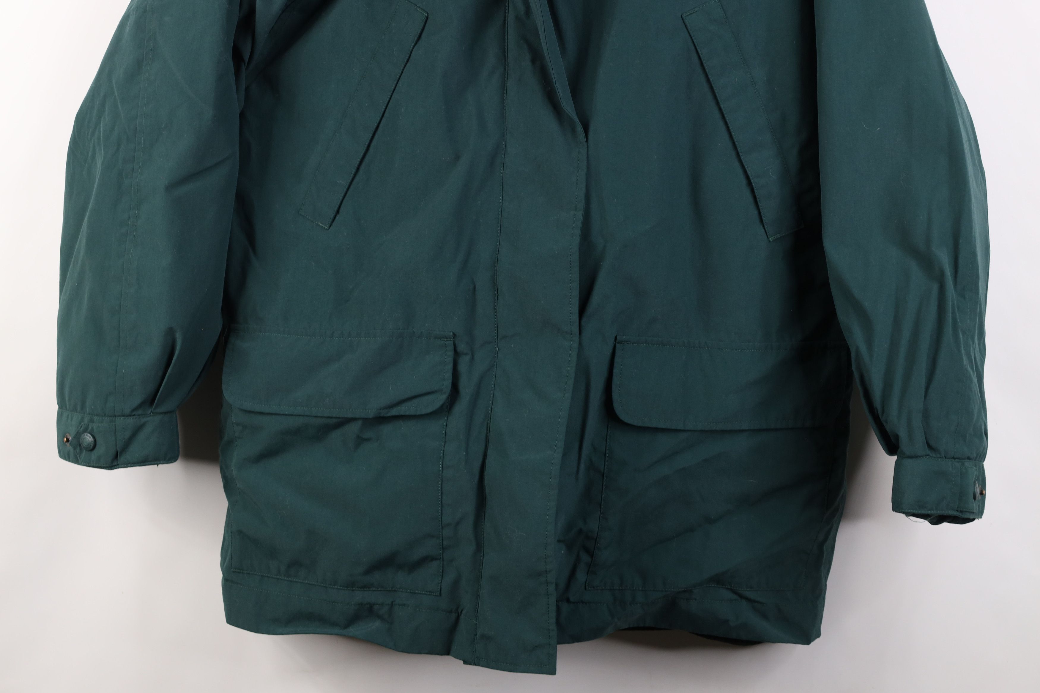 Eddie Bauer Vintage 90s Eddie Bauer Duck Down Hooded Parka Jacket Green Size S / US 4 / IT 40 - 3 Thumbnail