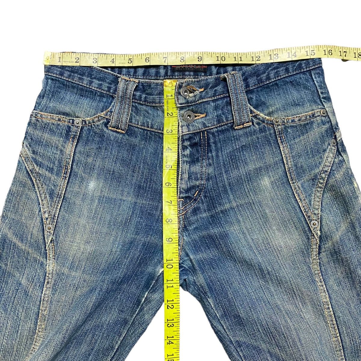 Morgan Homme Vintage Morgan Homme Distressed Denim Flare Jeans Size US 30 / EU 46 - 16 Thumbnail