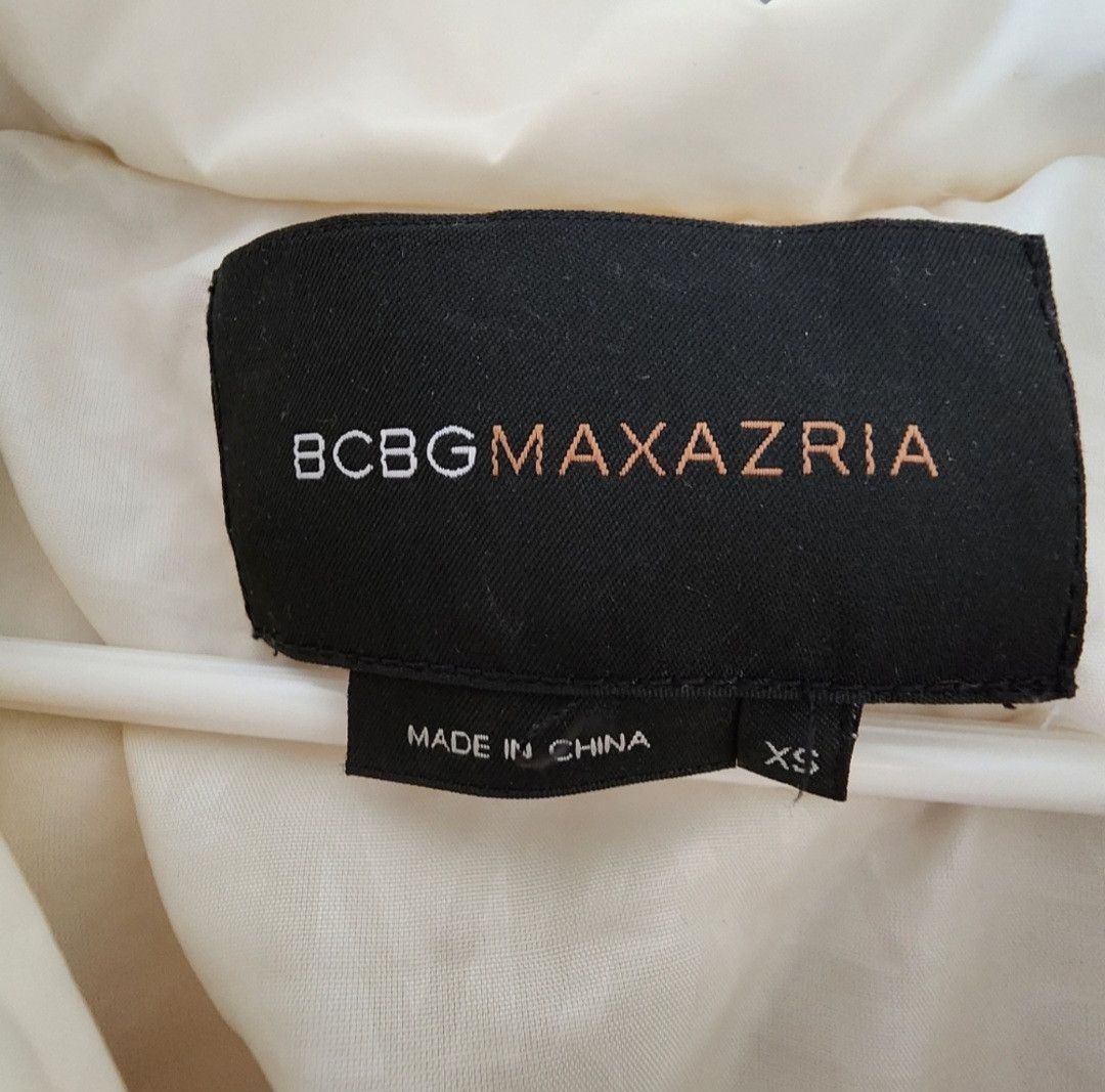 Bcbgmaxazria BCBGMAXAZRIA Down Long Puffer Jacket XS Cream Fur Hood Size XS / US 0-2 / IT 36-38 - 3 Thumbnail