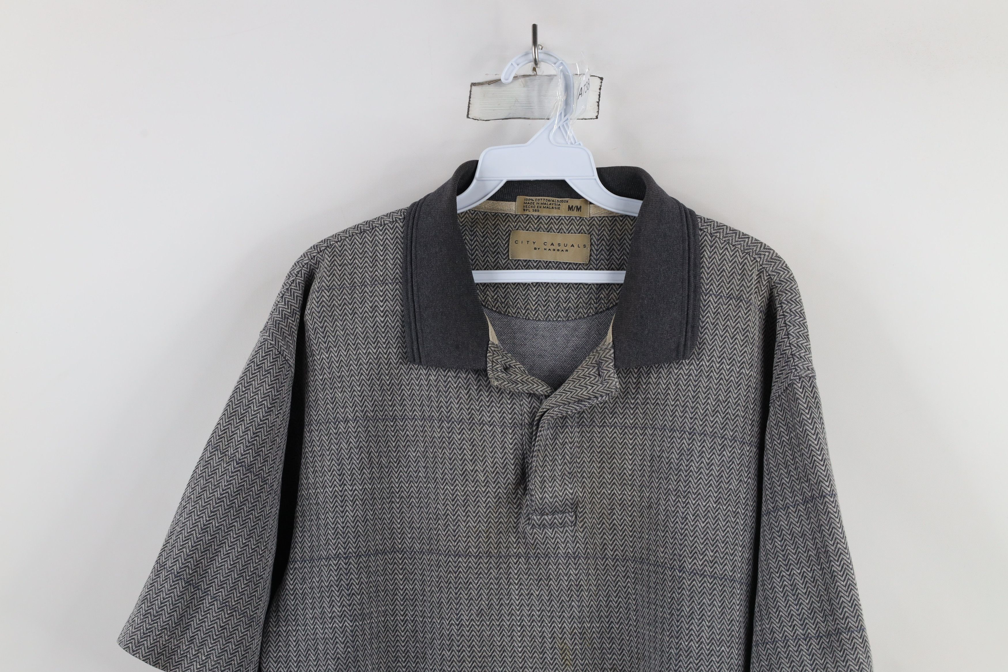 Vintage Vintage 90s Streetwear Striped Herringbone Knit Polo Shirt Size US M / EU 48-50 / 2 - 2 Thumbnail