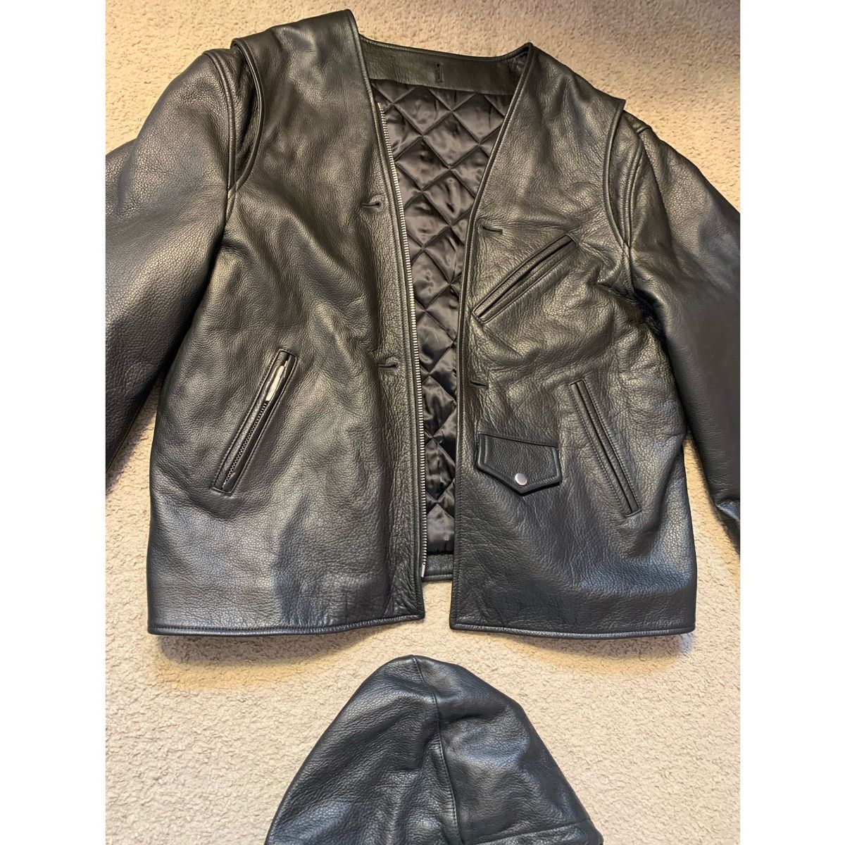 Helmut Lang HELMUT LANG BUILD OUT MOTORCYCLE LEATHER JACKET Size US XL / EU 56 / 4 - 16 Thumbnail