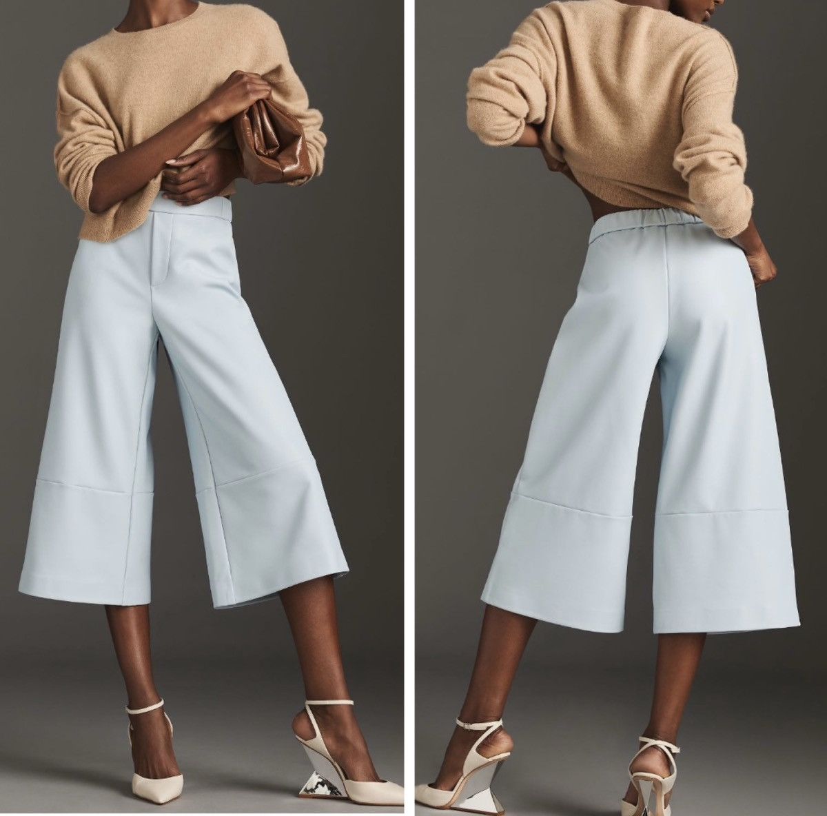Anthropologie Anthropologie Maeve Faux Leather Cropped Pants, Size M/L Size 32" / US 10 / IT 46 - 1 Thumbnail