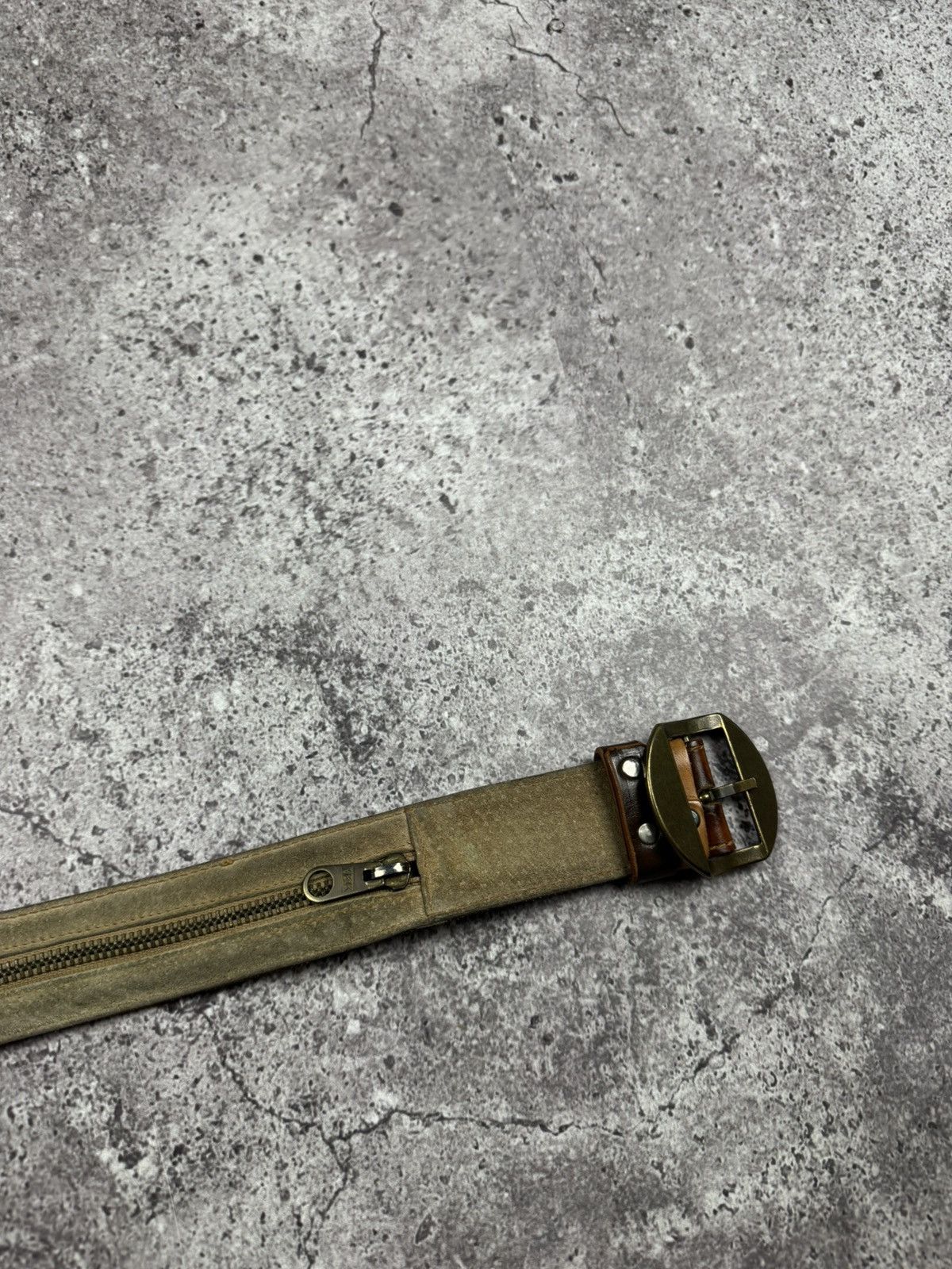 Japanese Brand Carol Christian Poel Style Avant Garde Brown Zip Belt Y2K Size ONE SIZE - 3 Thumbnail