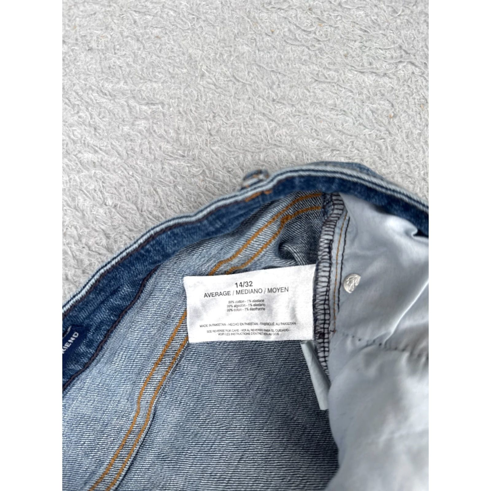 Chaps Chaps Jeans Womens 14 Blue Denim Slim Boyfriend Straight Leg Cotton Blend 34x28 Size 36" / US 14 / IT 50 - 7 Thumbnail