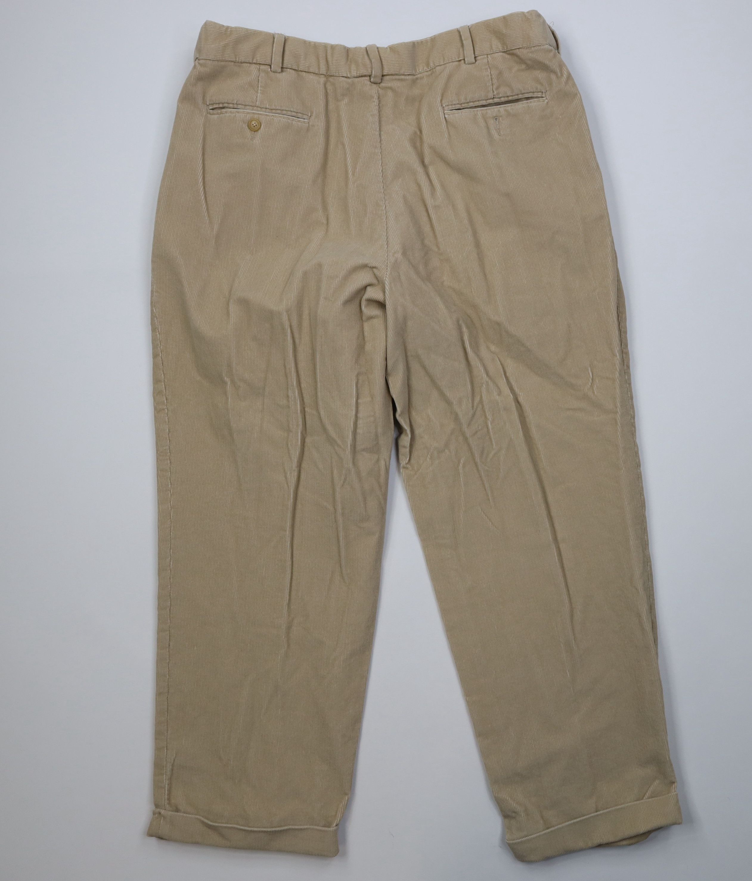 Lands' End Vintage 90s Y2K Lands End Wide Leg Corduroy Chino Pants Size US 38 / EU 54 - 7 Thumbnail