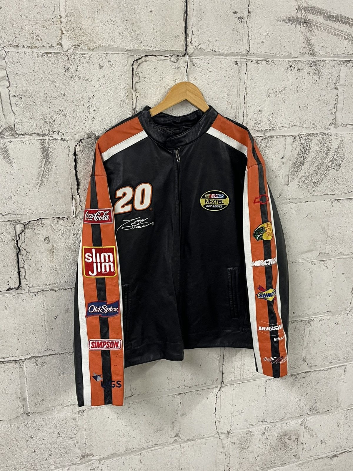 NASCAR Vintage nascar leather jacket streetwear hype rare 90s Size US XL / EU 56 / 4 - 3 Thumbnail
