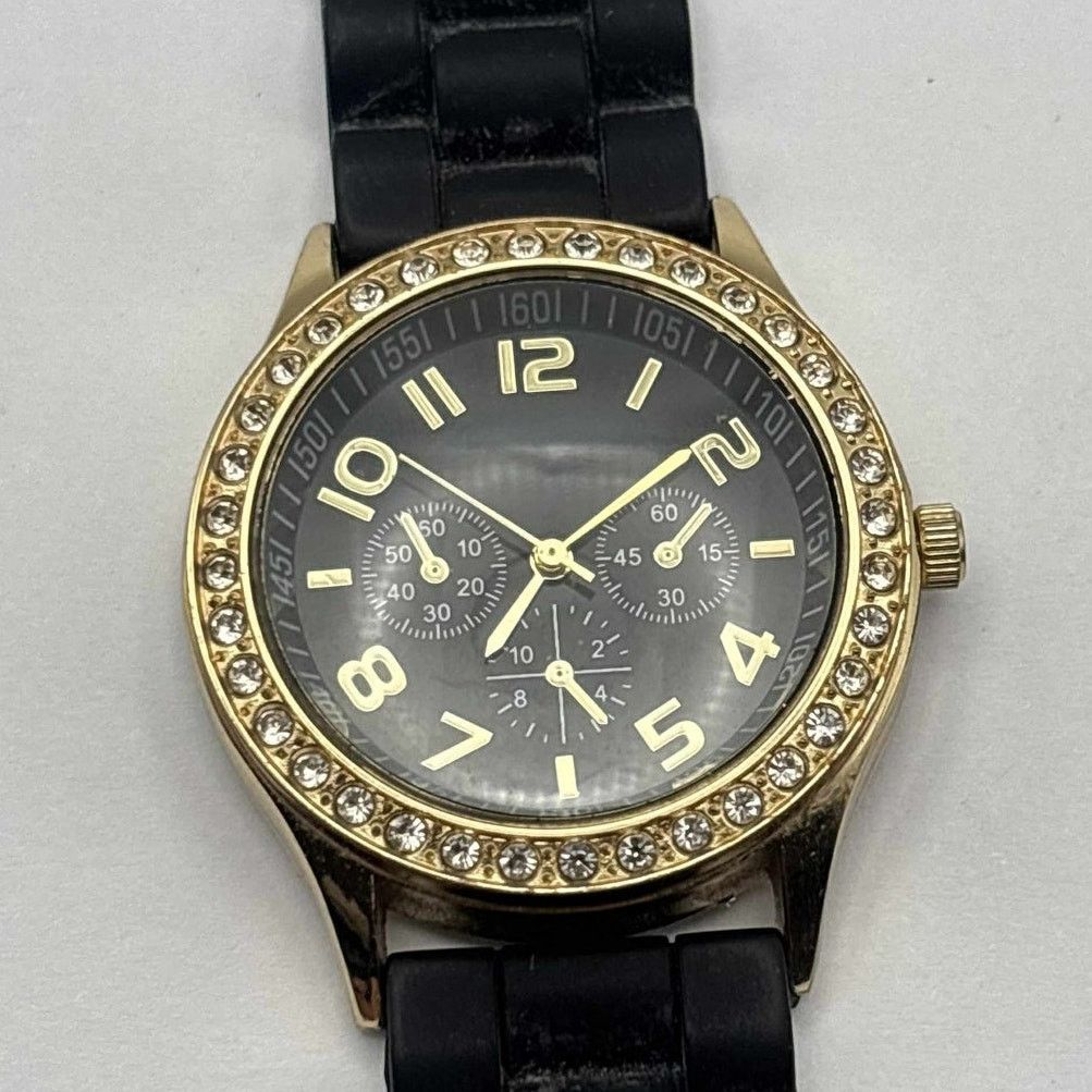 Other Gold & Black Crystal Watch Size ONE SIZE - 3 Thumbnail