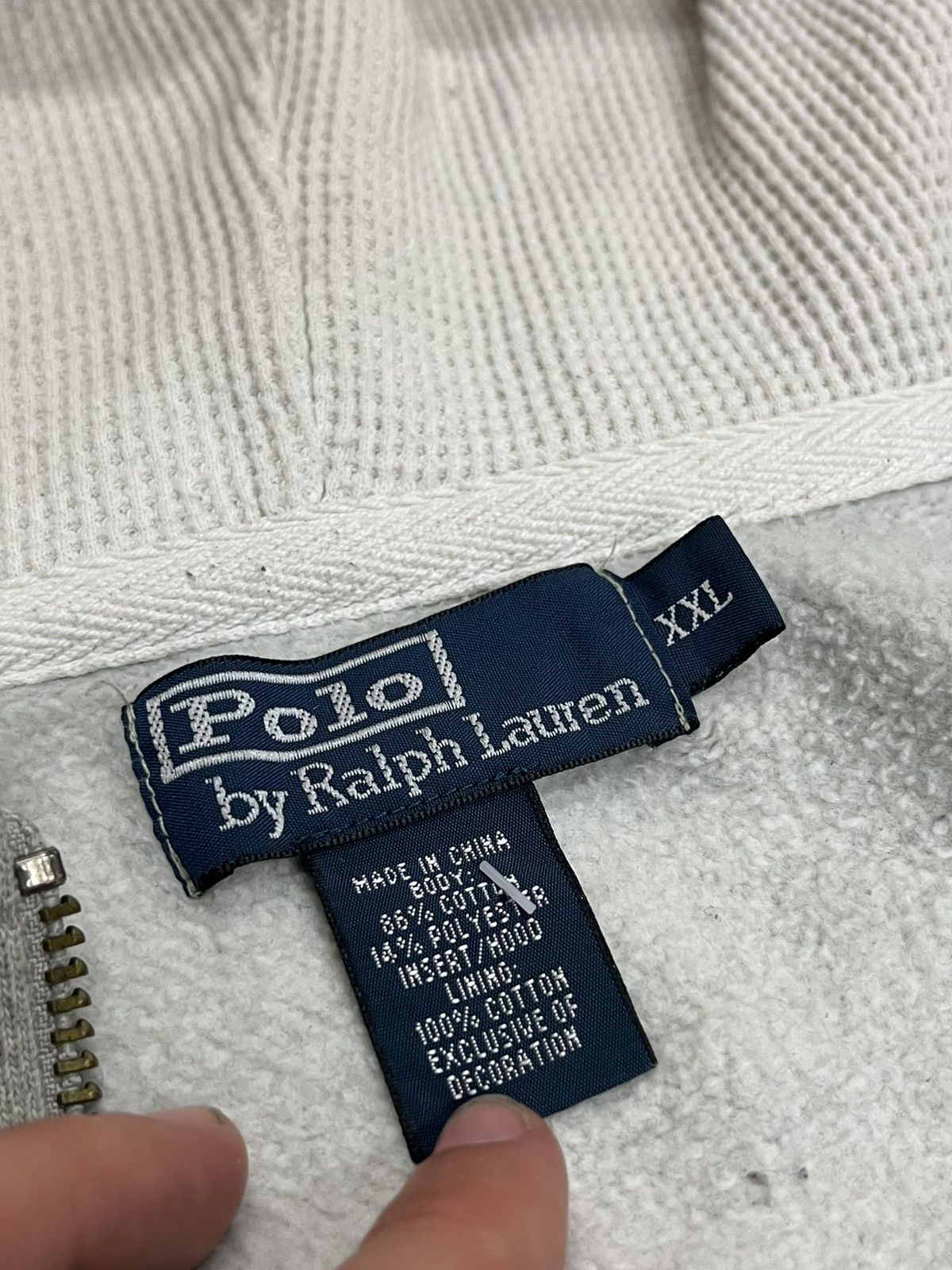 Polo Ralph Lauren × Vintage Polo Ralph Lauren vintage thermal lined zip up hoodie preppy Size US XXL / EU 58 / 5 - 7 Thumbnail