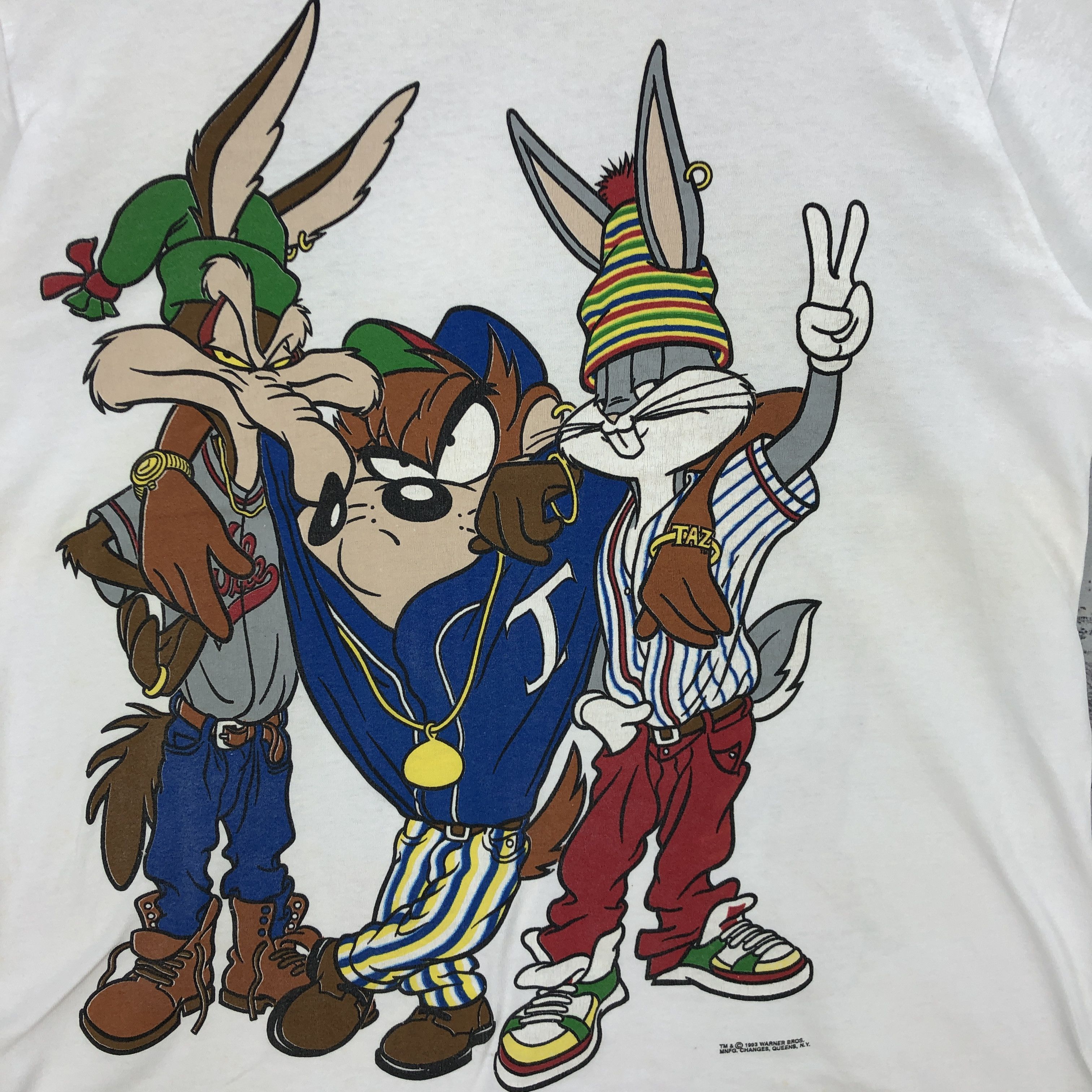 Vintage × Warner Bros Vintage Warner Bros T Shirt Cartoon Bug Bunny Tazmania Tees Size US L / EU 52-54 / 3 - 5 Thumbnail