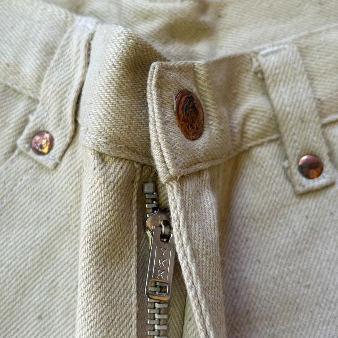 Vintage 1950s Stiff Cotton Tan Western Cowgirl Pants Deadstock 24x27 Size 24" / US 00 / IT 34 - 6 Thumbnail