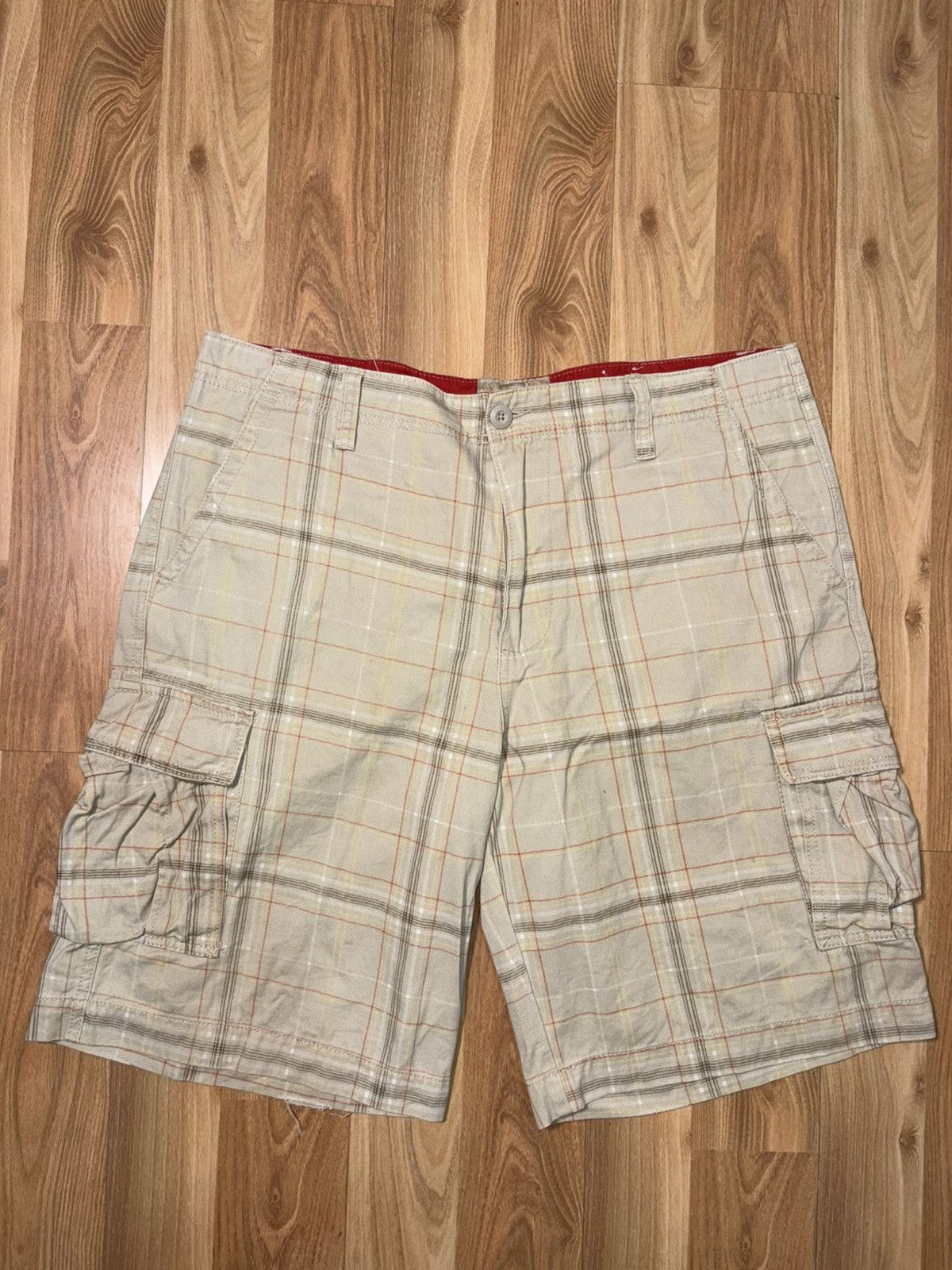 Japanese Brand VTG Y2K Iron Jeans Plaid Cargo Shorts Oversized Baggy Fit Size US 38 / EU 54 - 1 Thumbnail