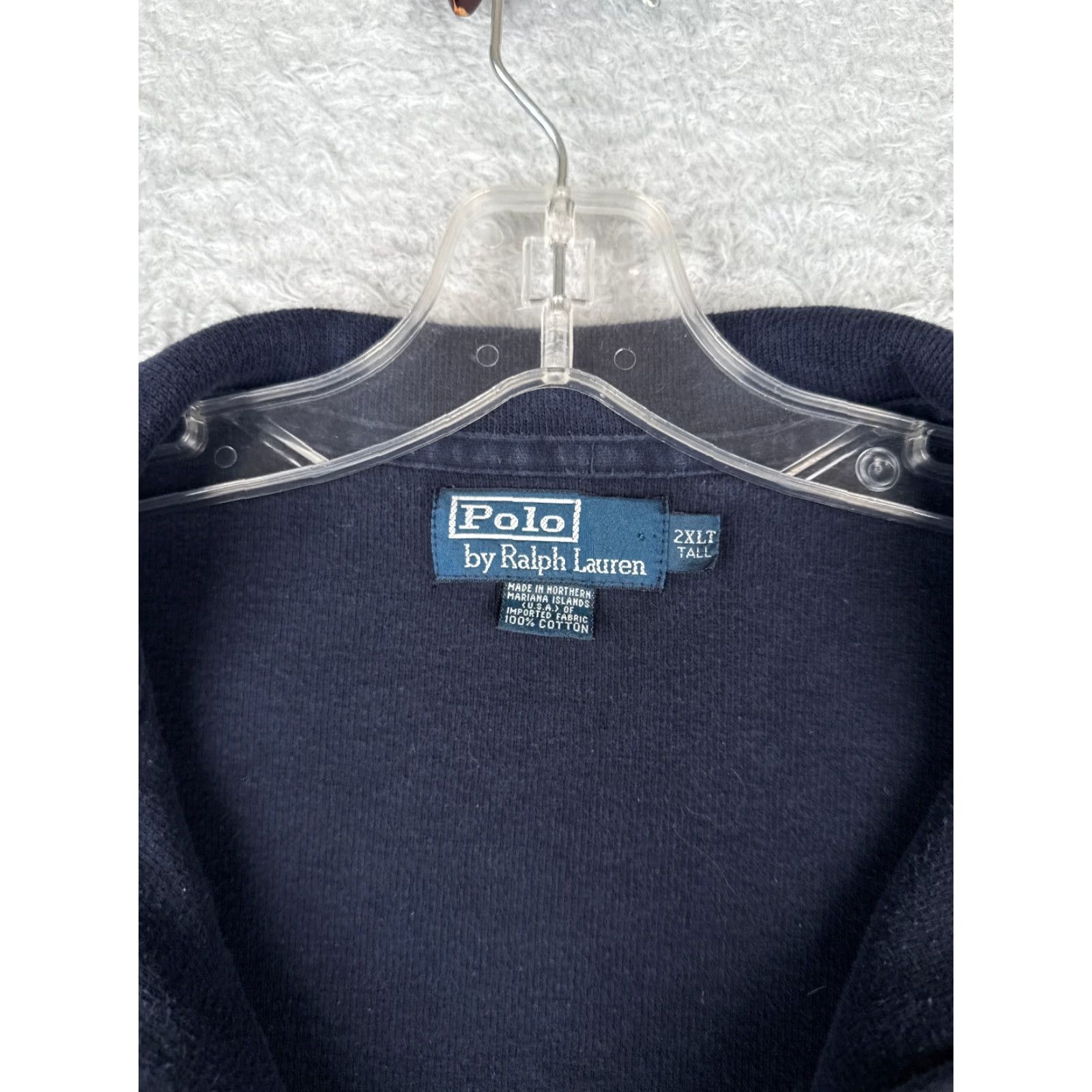 Ralph Lauren VINTAGE Polo Ralph Lauren Sweater Shirt Casual Men 2XLT Blue 1/4 Zip Mock Neck Pullover Embroidered Logo Chest 52 in Size US XXL / EU 58 / 5 - 7 Thumbnail