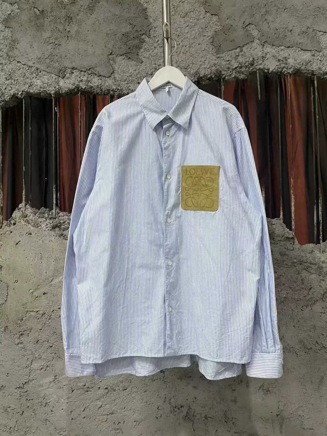 Loewe Loewe Striped Suede Pocket Shirt Size US M / EU 48-50 / 2 - 1 Thumbnail