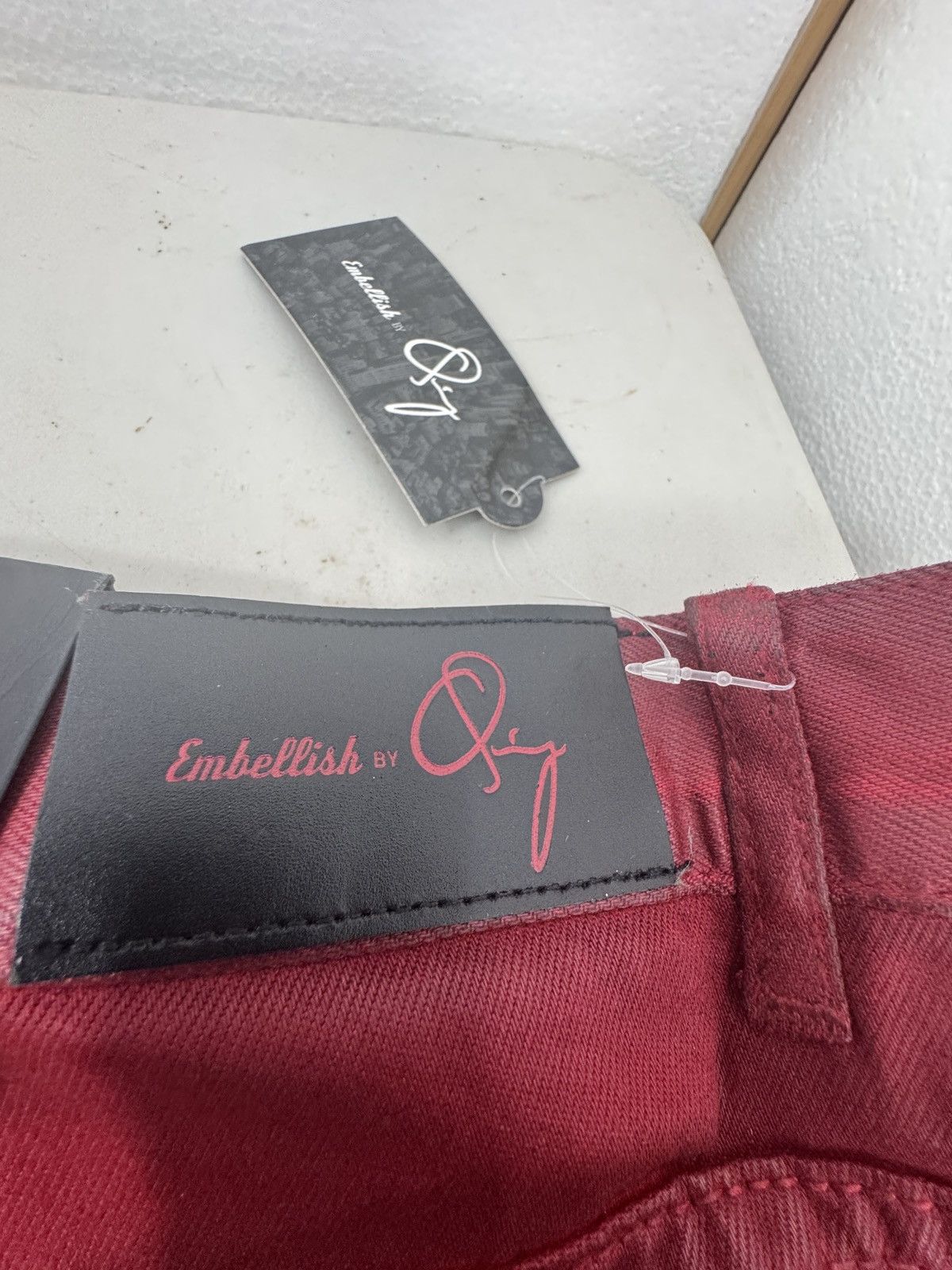 Embellish Embellish jeans men 44x34 Stiff Maroon NWT Distressed Ripp Size US 44 / EU 60 - 9 Thumbnail