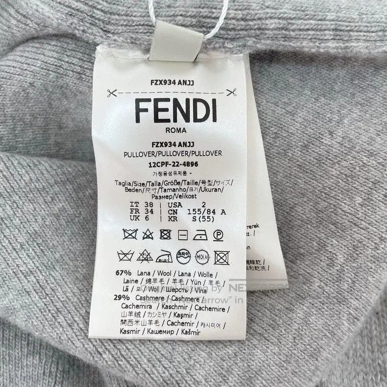 Fendi Fendi Gray Wool Knit Sweater . Size US M / EU 48-50 / 2 - 8 Thumbnail