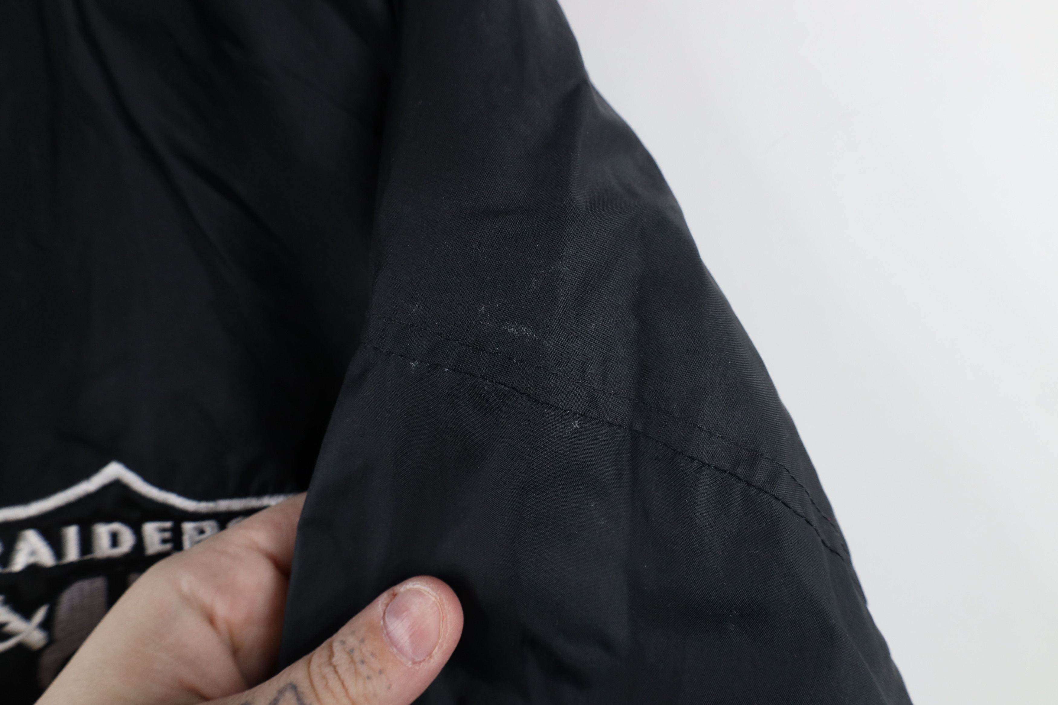 Vintage Vintage 90s LA Los Angeles Raiders Football Jacket Black NWA Size US XXL / EU 58 / 5 - 5 Thumbnail