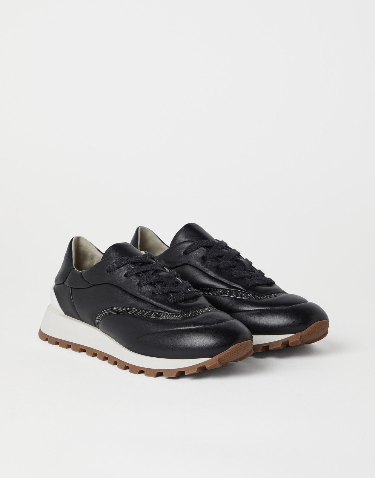 Brunello Cucinelli o1la1rc1a1025 Low-Top Sneakers in Black Size US 11 / IT 41 - 1 Thumbnail