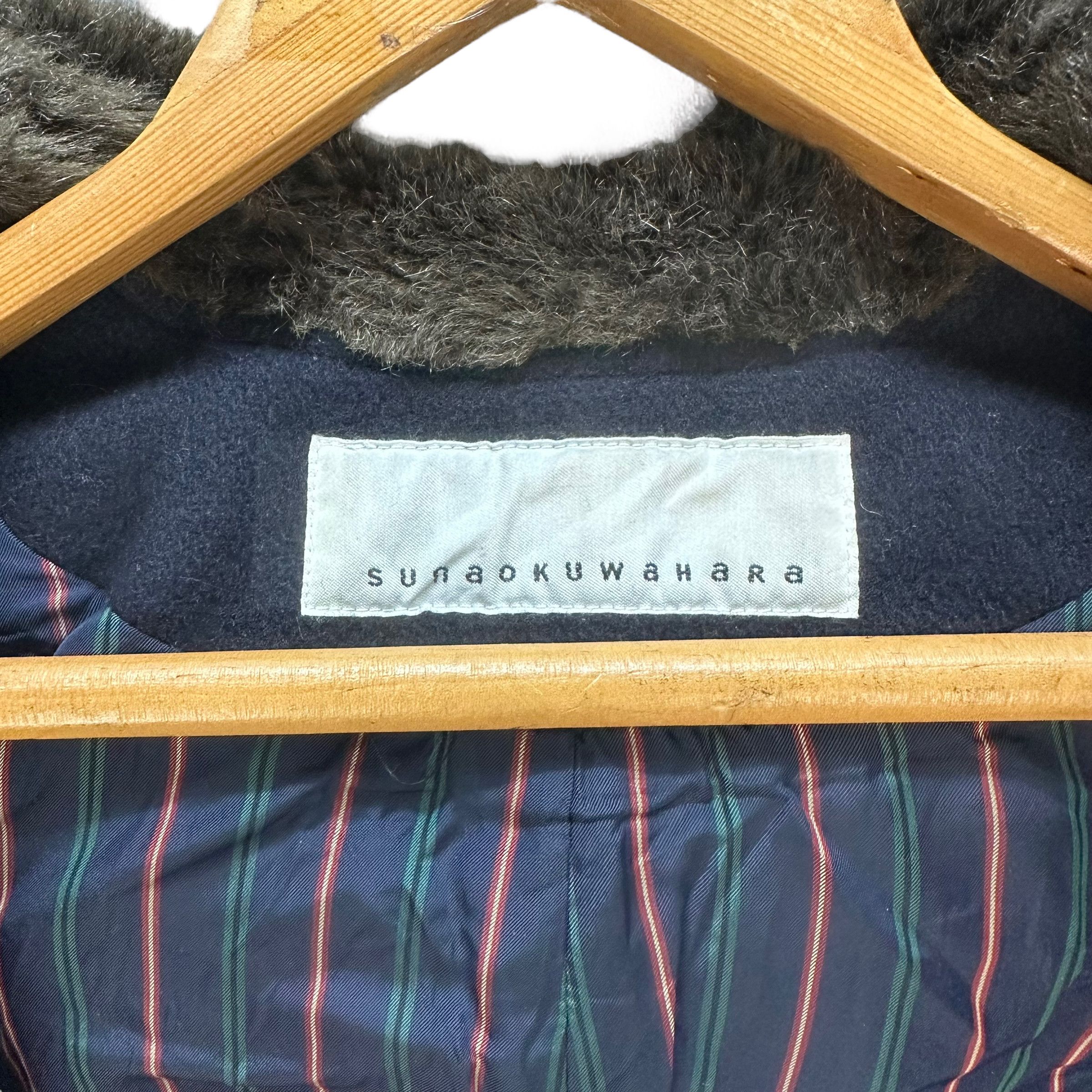 Sunao Kuwahara SUNAO KUWAHARA FUR HOODIE WOOL OVERCOAT #8363-005 Size L / US 10 / IT 46 - 8 Thumbnail