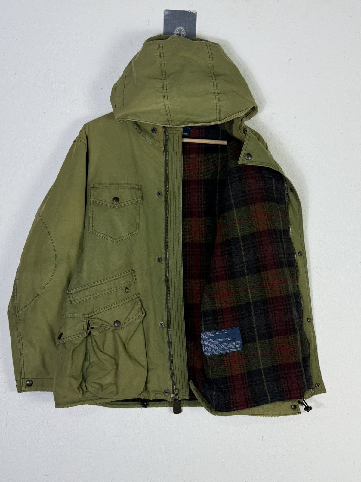 Polo Ralph Lauren Vintage Polo Ralph Lauren Waxed Cotton Fishing Jacket Size US L / EU 52-54 / 3 - 3 Thumbnail