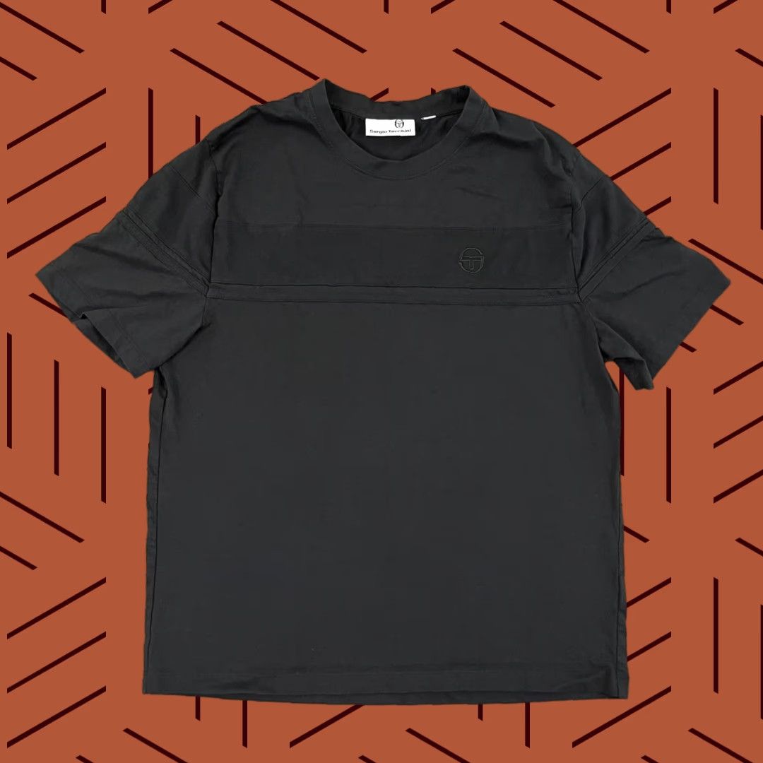 Sergio Tacchini Sergio Tacchini Shirt Mens Large Black Regular Cotton Short Sleeve T-Shirt Logo Classic Outdoor Preppy Men Size US L / EU 52-54 / 3 - 1 Thumbnail
