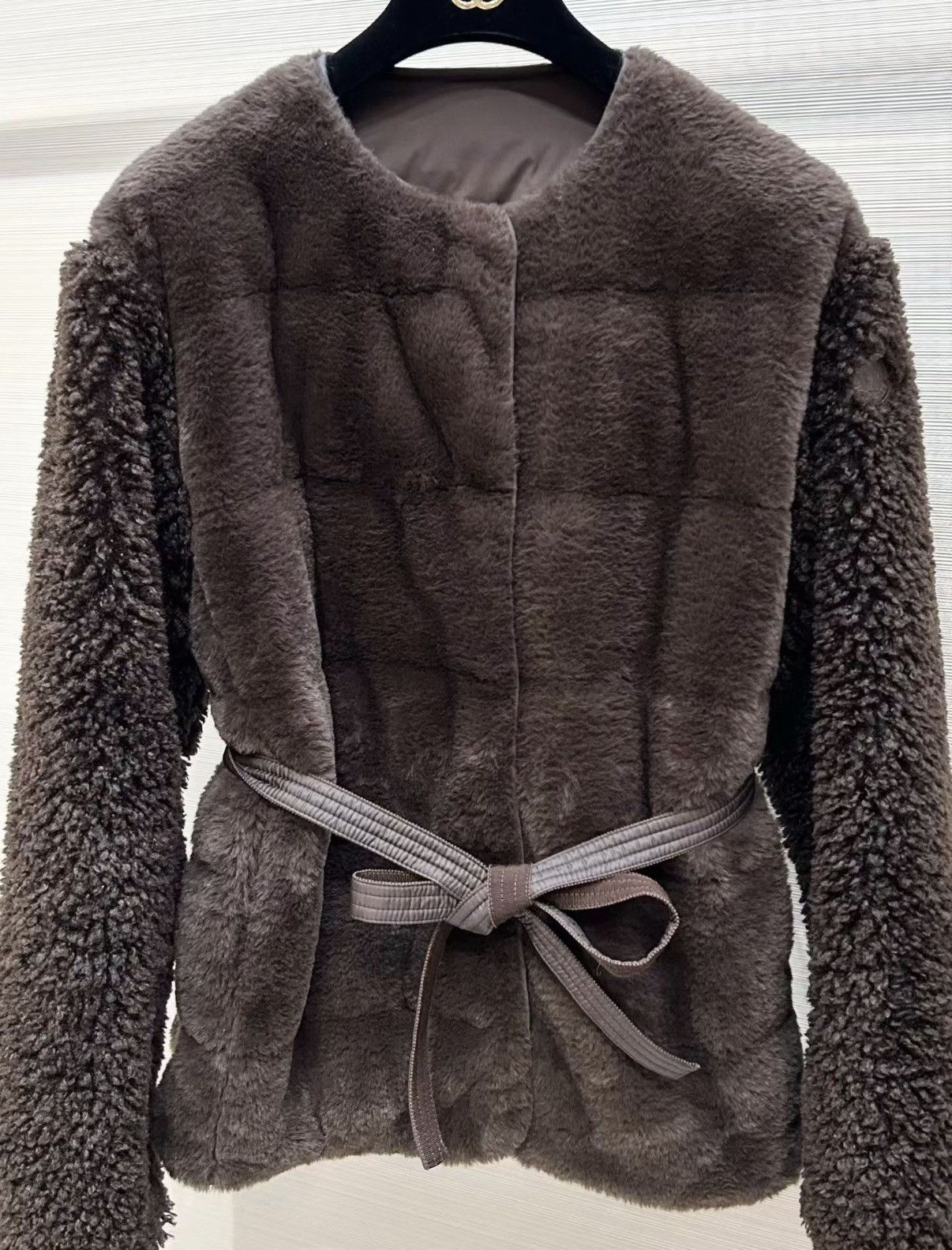 Moncler Moncler Dark Brown Teddy Faux Rabbit Fur Down Jacket J33 Size XS / US 0-2 / IT 36-38 - 3 Thumbnail
