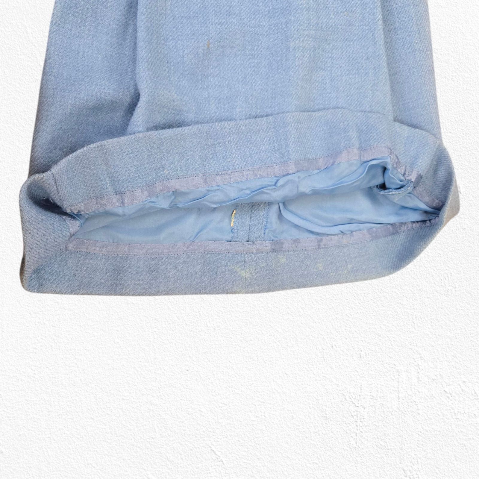 Vintage 50s Light Blue USA Union Made Rockabilly Wool Dress Size 2 Size XS / US 0-2 / IT 36-38 - 5 Thumbnail