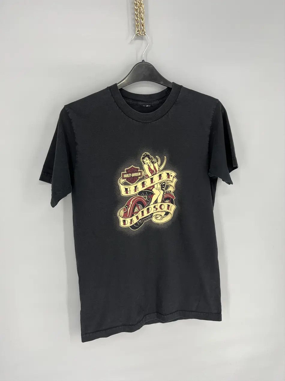 Harley Davidson Vintage 00s Harley Davidson "Hamburg" T-shirt Streetwear Size US M / EU 48-50 / 2 - 2 Thumbnail