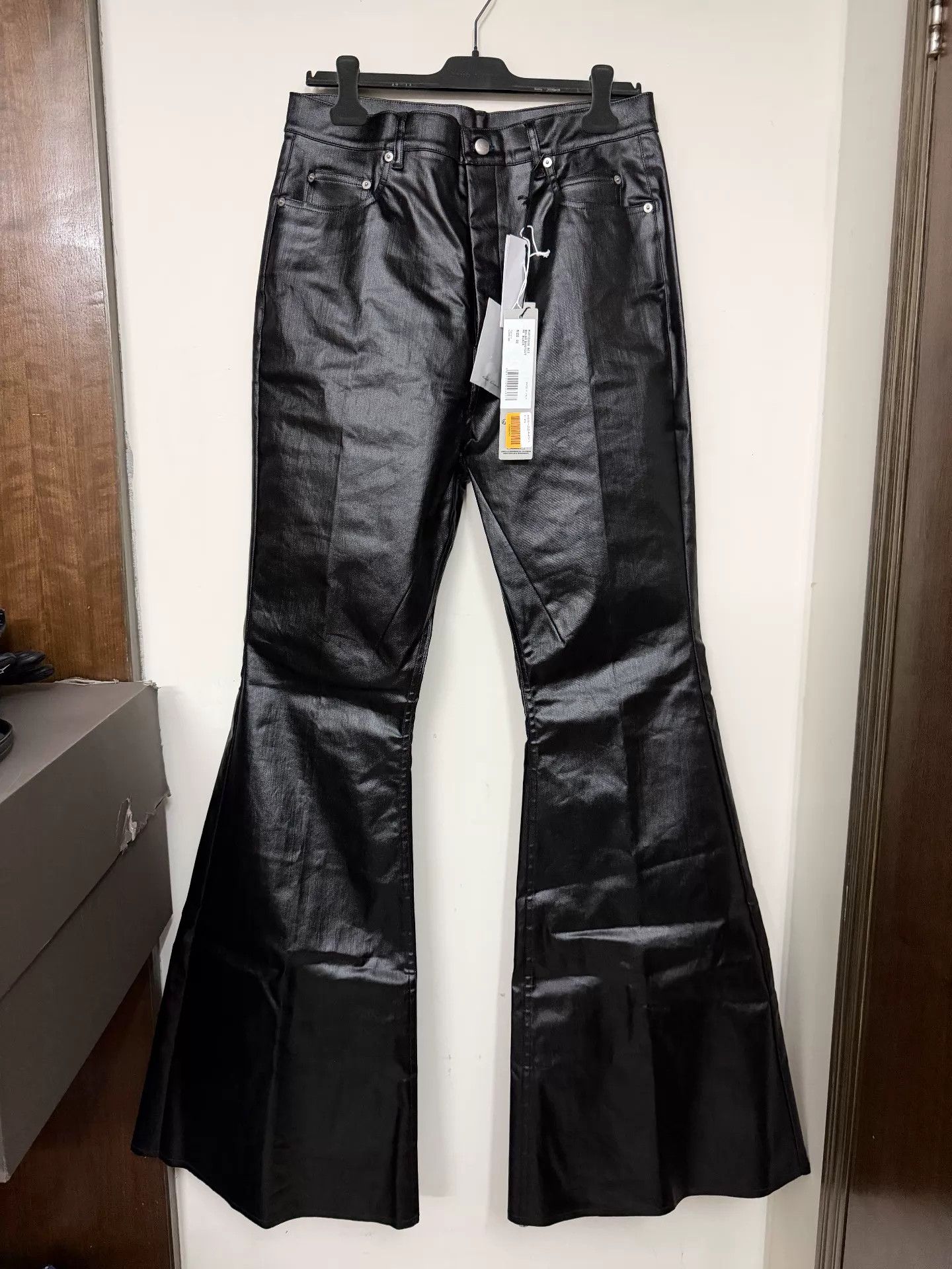 Rick Owens Rick Owen's Bolan Bootcut Flared Wax Denim Jeans | Grailed