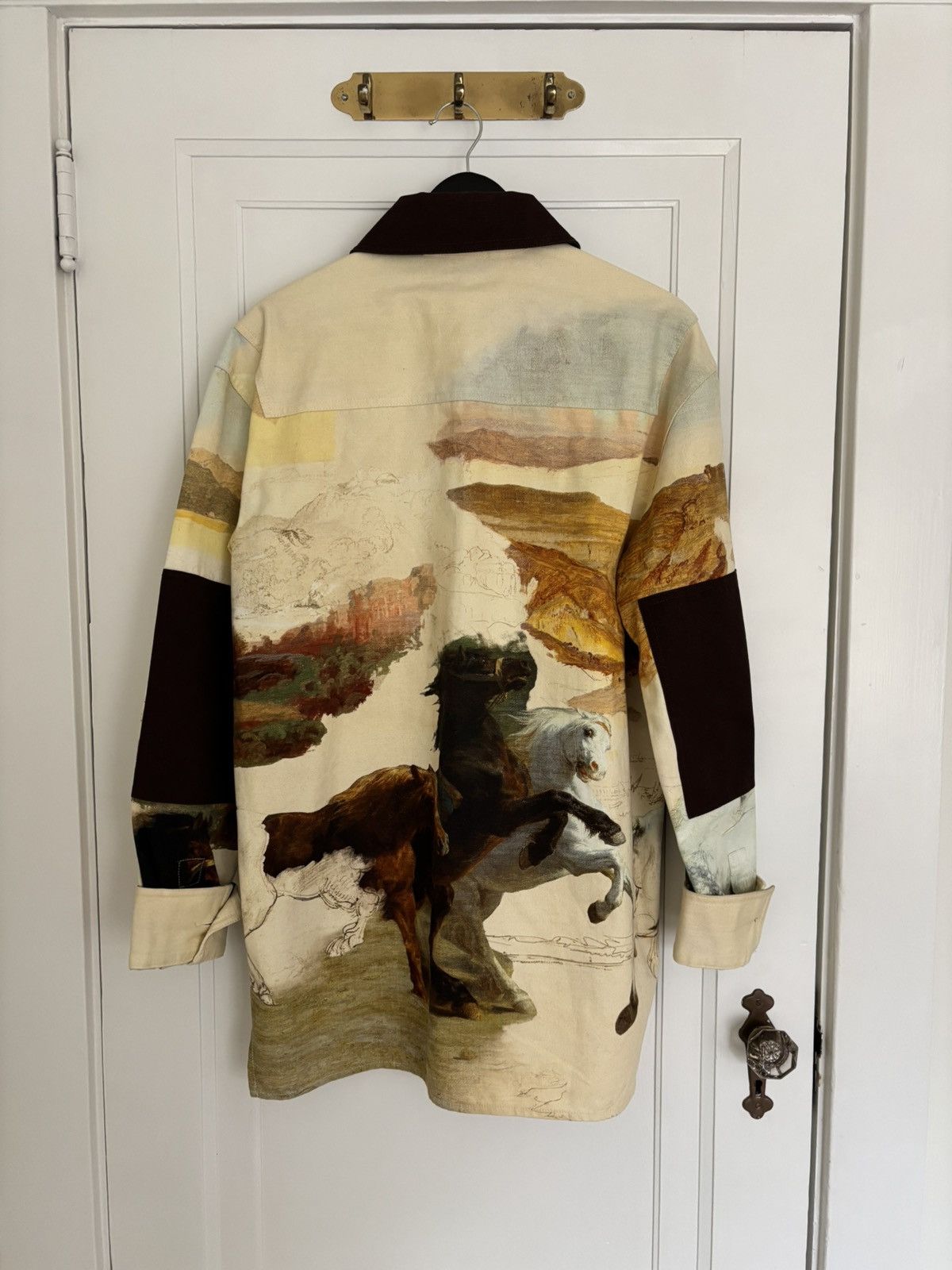Acne Studios Acne Studios Horse-print Cotton Shirt Jacket Size US M / EU 48-50 / 2 - 2 Thumbnail