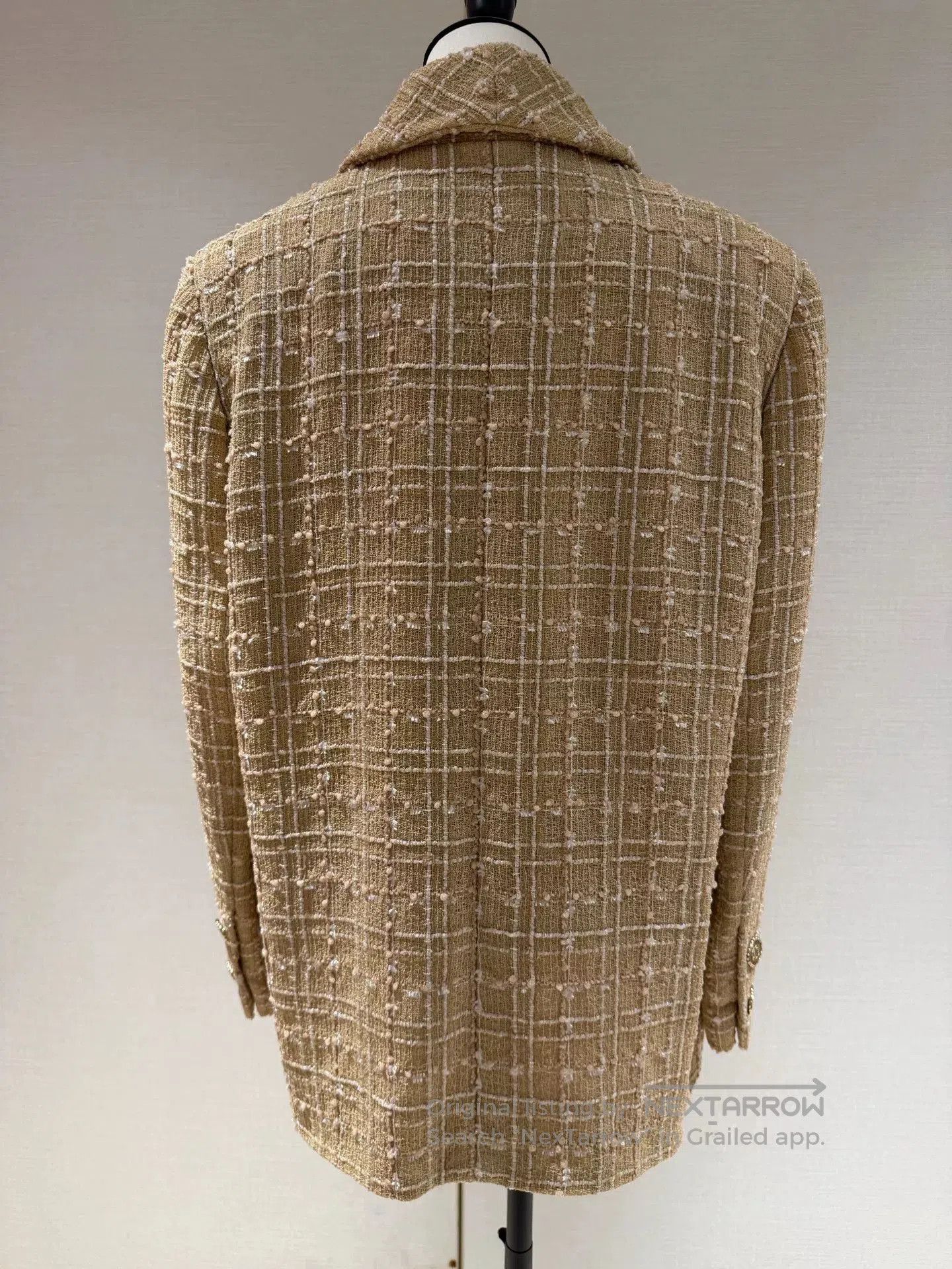 Chanel Chanel 19S Gold Plaid Blazer. Size US M / EU 48-50 / 2 - 2 Thumbnail