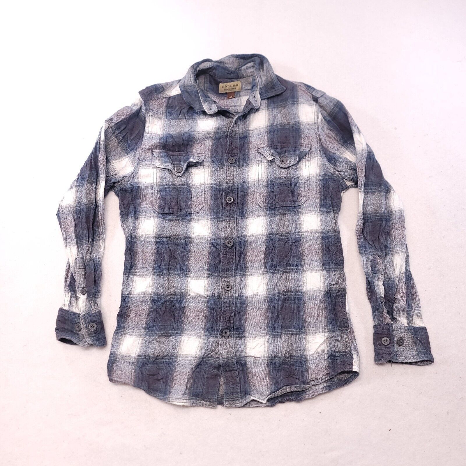 Sonoma Sonoma Tartan Flannel Shirt Mens Size Small S Blue White Size US S / EU 44-46 / 1 - 2 Thumbnail