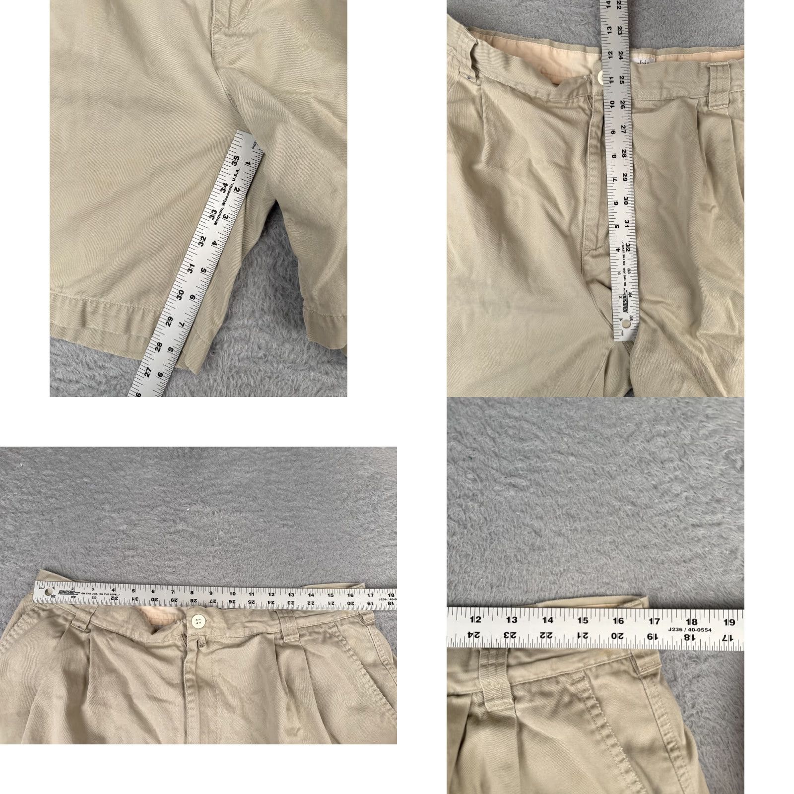Vintage COLUMBIA Shorts Mens 38 Beige Bermudas Regular Fit 100% Cotton Casual Outdoor Size US 38 / EU 54 - 8 Thumbnail