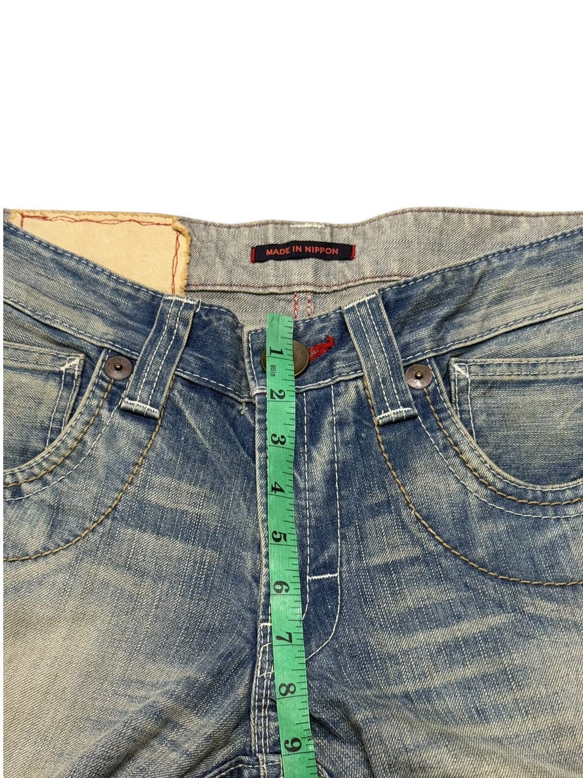 Japanese Brand Flared Jeans Blue Way Japan Acid Wash Rare Design Boot Cut Size US 30 / EU 46 - 13 Thumbnail