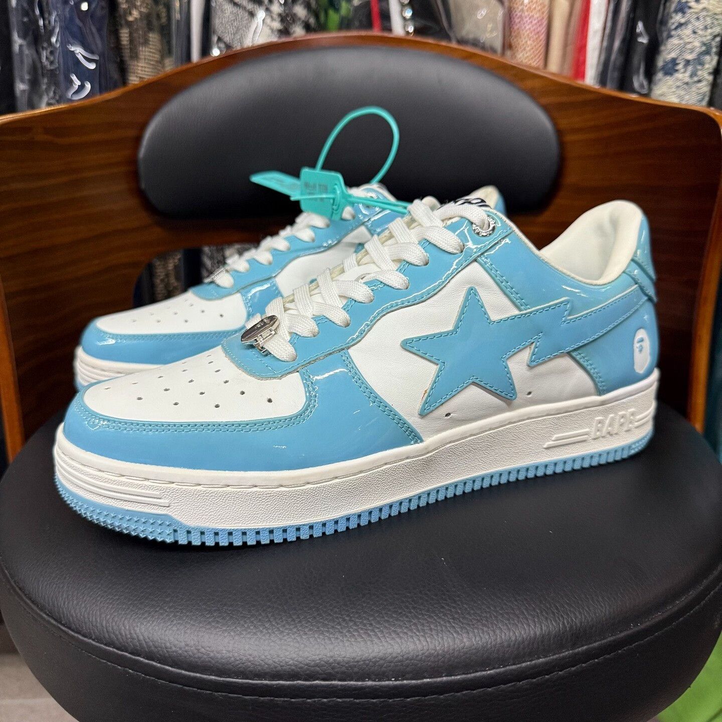 Bape Bape Patent Blue Lowtop Sneakers 10.5 Men Size US 10.5 / EU 43-44 - 1 Thumbnail
