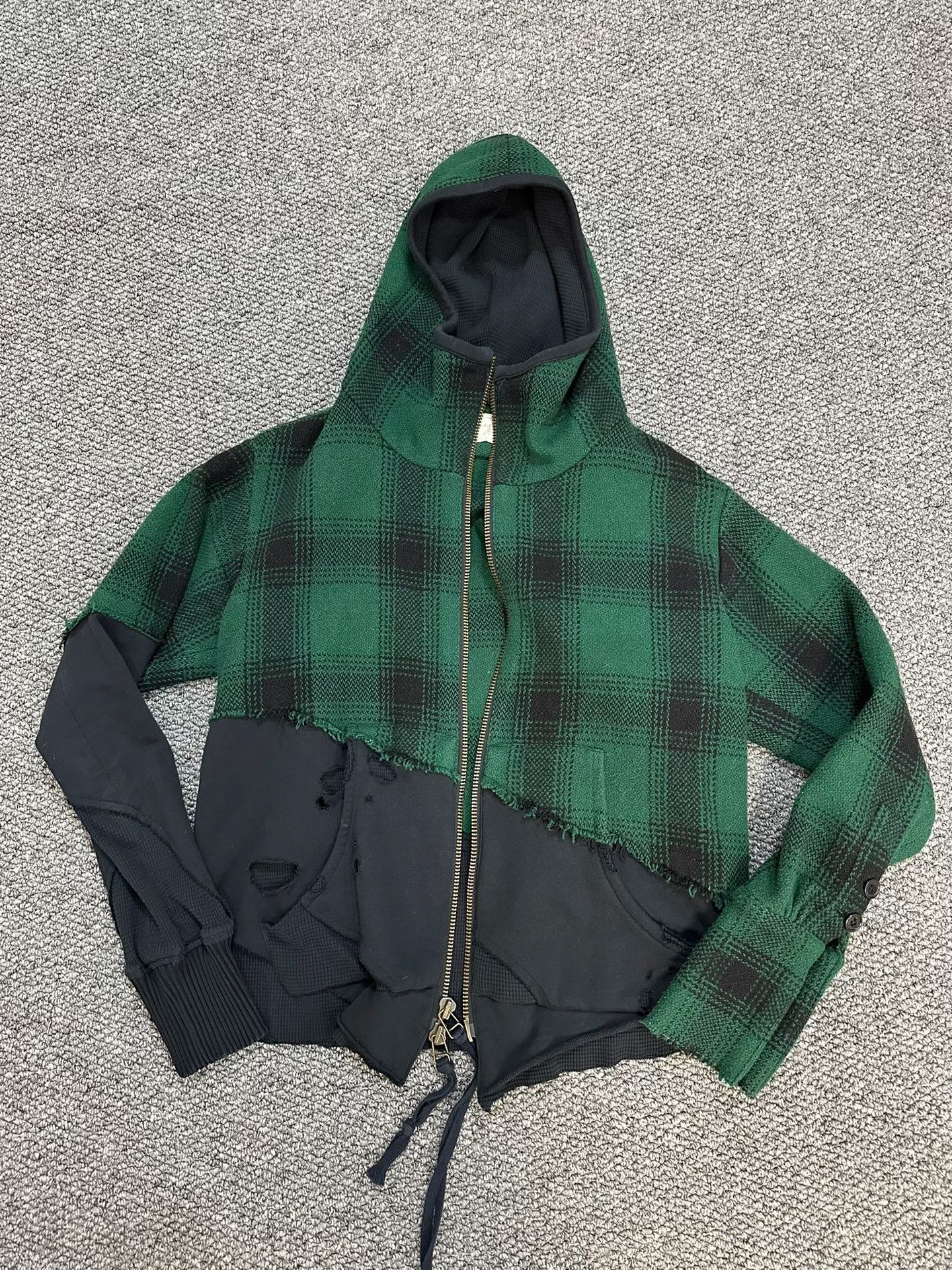 Greg Lauren Greg Lauren Spliced Thick Wool Shirt Size US L / EU 52-54 / 3 - 1 Thumbnail