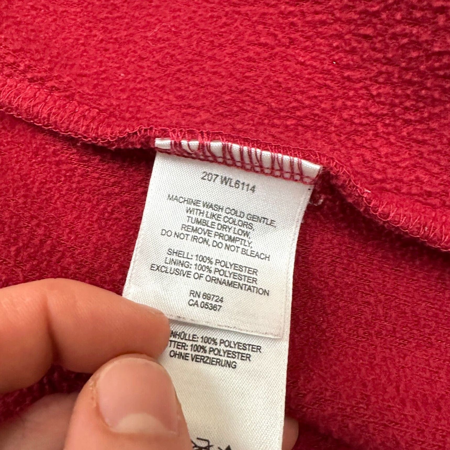 Vintage Columbia Benton Springs Fleece Jacket Women Medium Red Full Zip Outdoor Hiking Womens Size M / US 6-8 / IT 42-44 - 7 Thumbnail