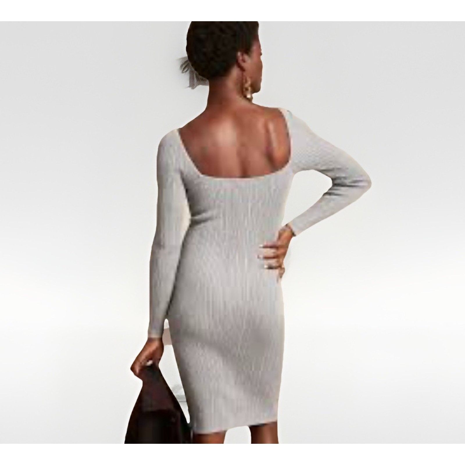 Banana Republic NWOT Banana Republic Sweater Dress Silver Sparkle Size XS Size XS / US 0-2 / IT 36-38 - 7 Thumbnail