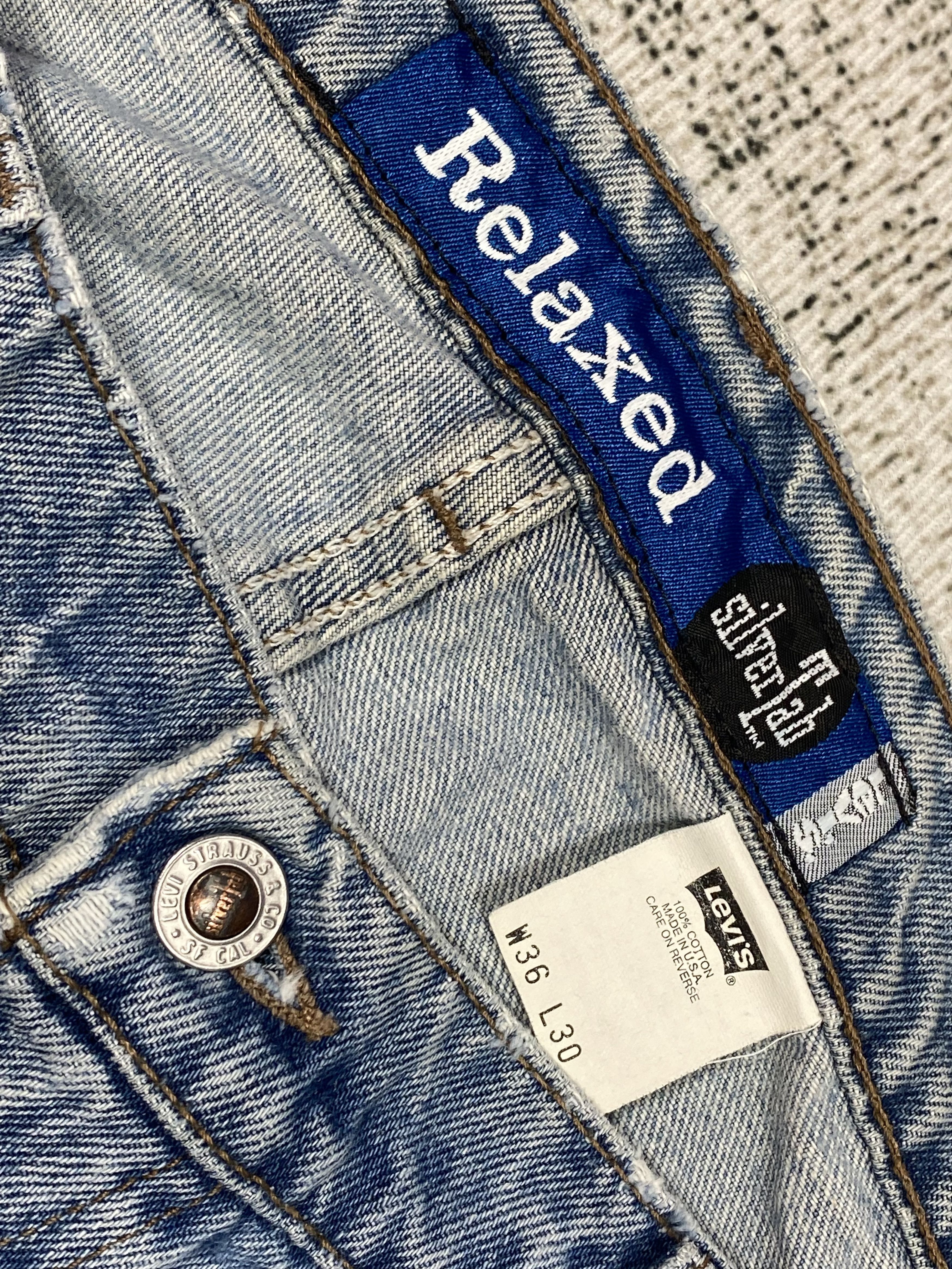 Levi's Vintage Clothing RARE🔥Vintage 90s Levis Silvertab Baggy Relaxed Made in USA Size US 35 - 7 Thumbnail
