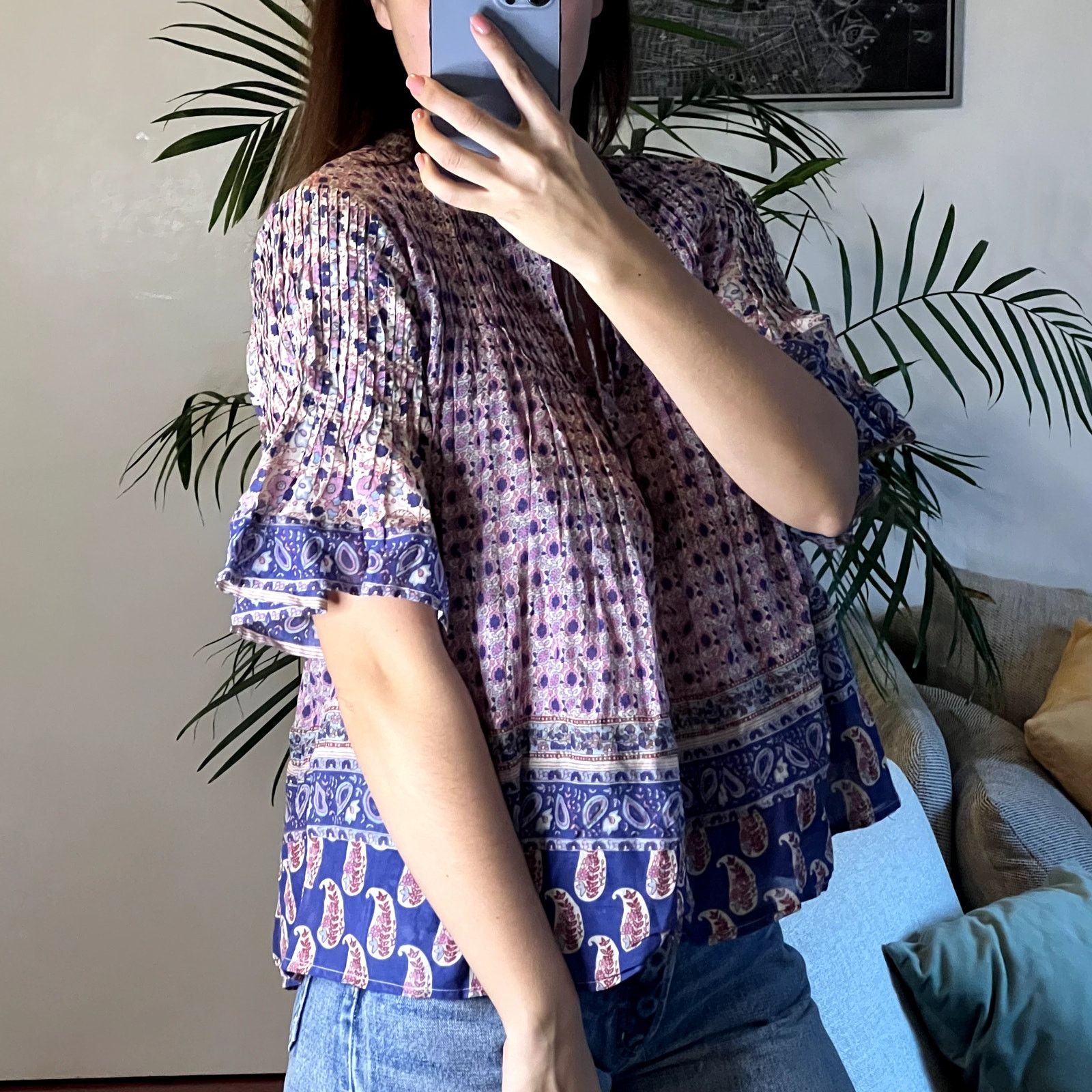 Sea New York Sea New York Bianca Pintucked top violet Blouse Size 4 Size S / US 4 / IT 40 - 2 Thumbnail