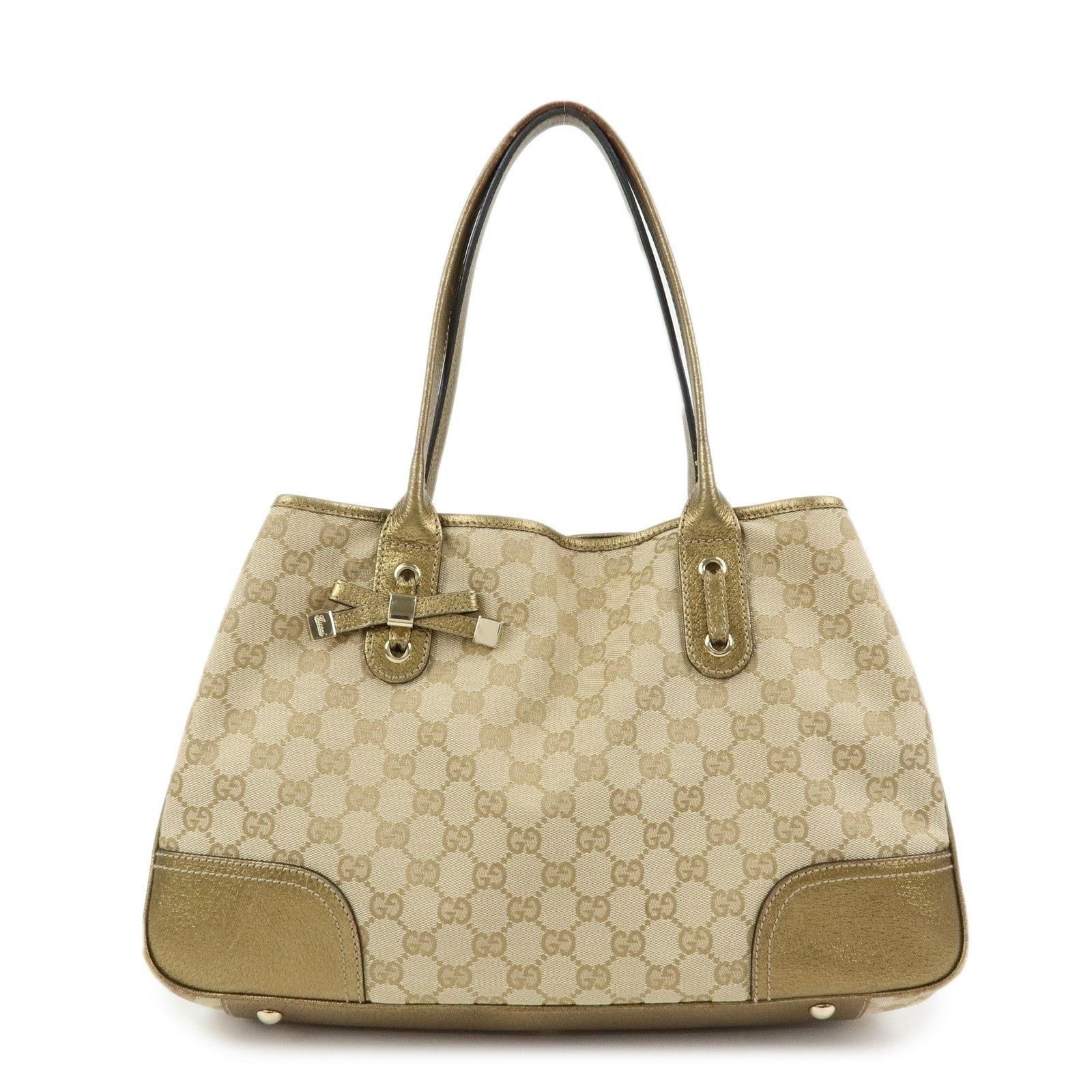 Gucci Gucci Princy GG Canvas & Leather Shoulder Bag Beige Size ONE SIZE - 1 Thumbnail