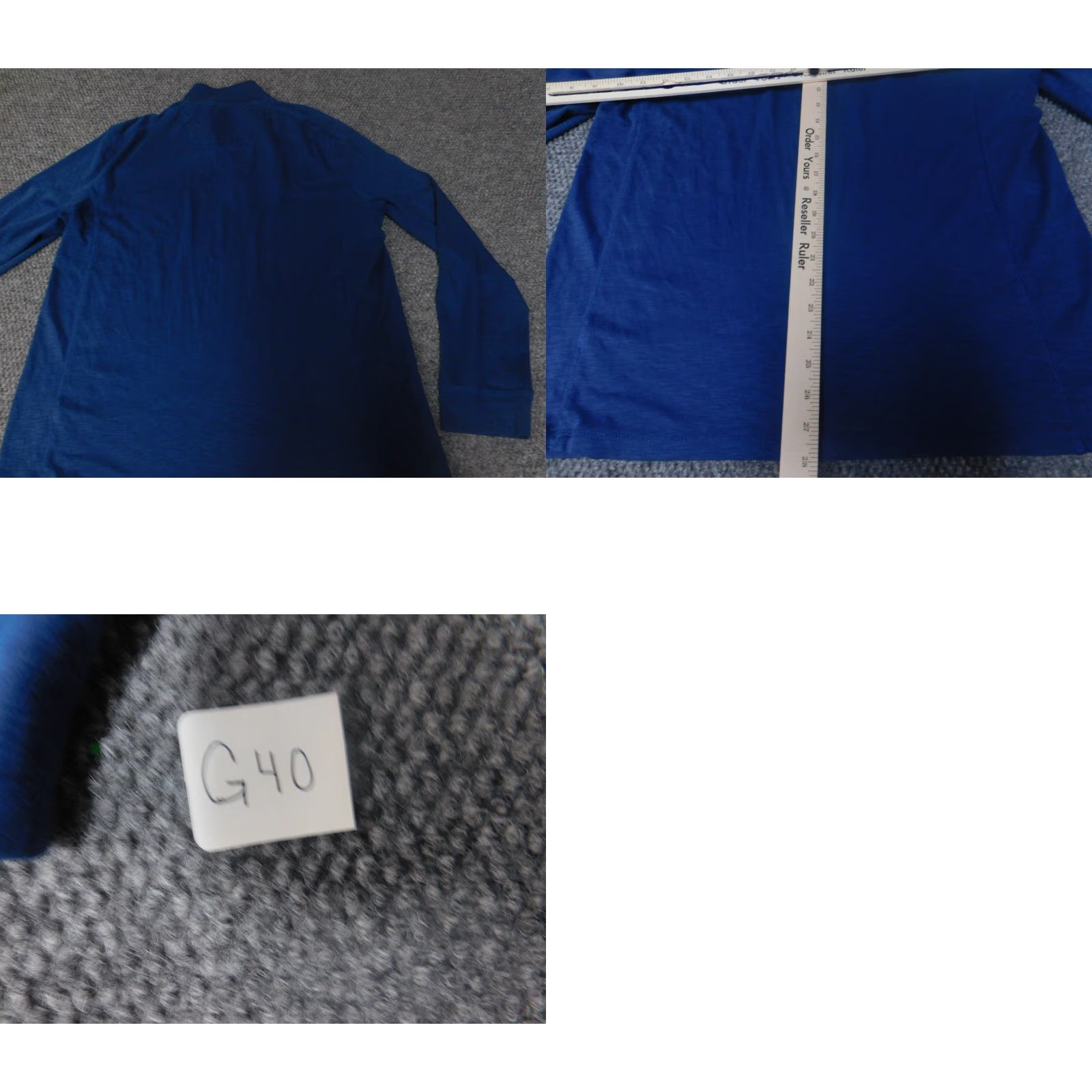 Calvin Klein Calvin Klein Mens Sweater 1/4 Zip Pullover Blue Knit V-Neck Mock Neck Regular Size M Long Sleeve Buttoned Casual Knitwear Pullover Winter Fall Size US M / EU 48-50 / 2 - 8 Thumbnail