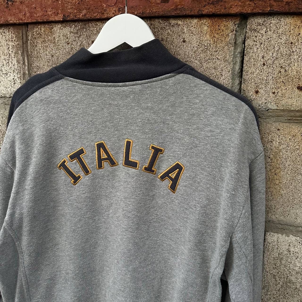 Number (N)ine Vintage Italia Zip Sweater Big Logo Size XL Y2K 00s USA Size US XL / EU 56 / 4 - 8 Thumbnail