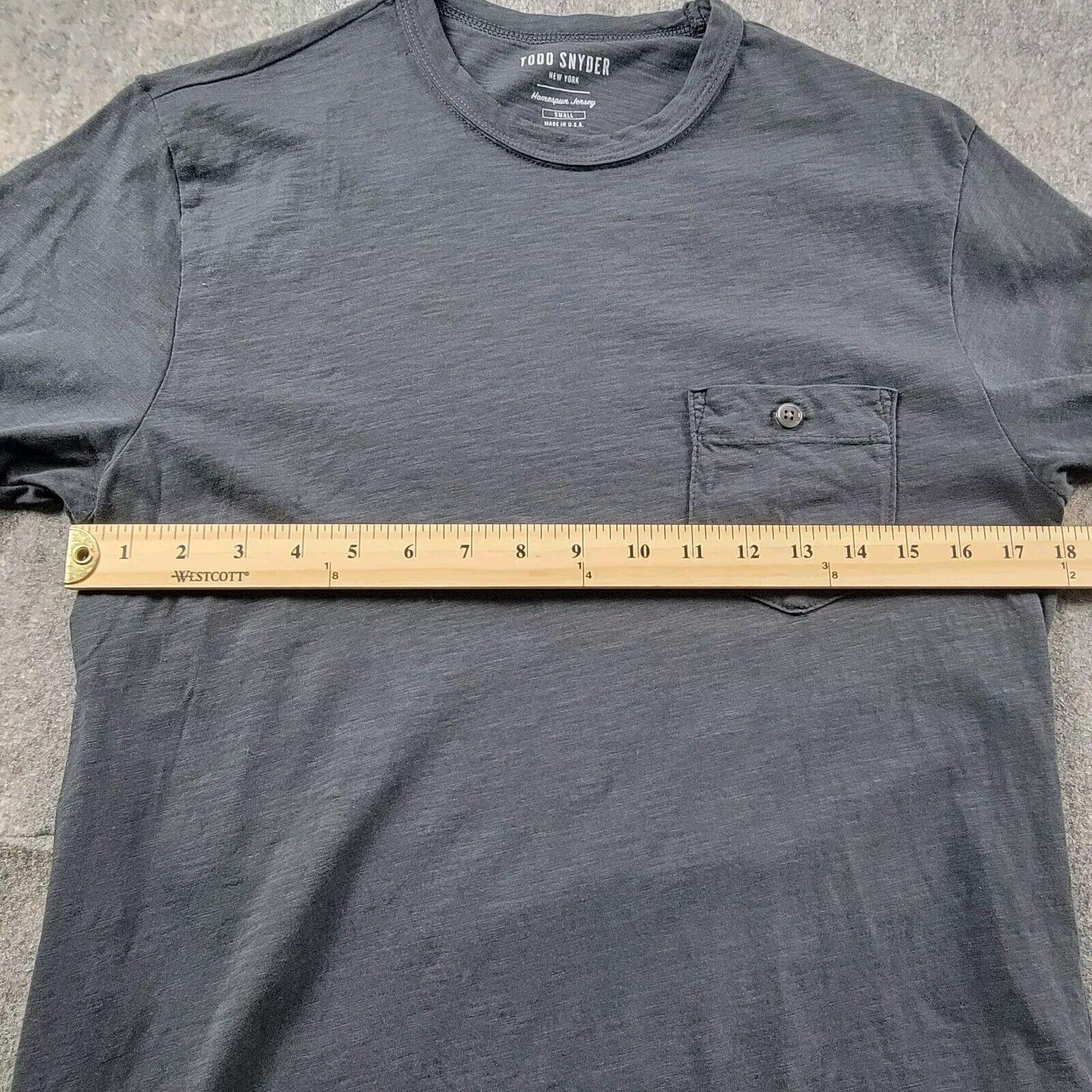 Todd Snyder Todd Snyder Homespun Slub Pocket T-Shirt Gray Short Sleeve Size US S / EU 44-46 / 1 - 4 Thumbnail