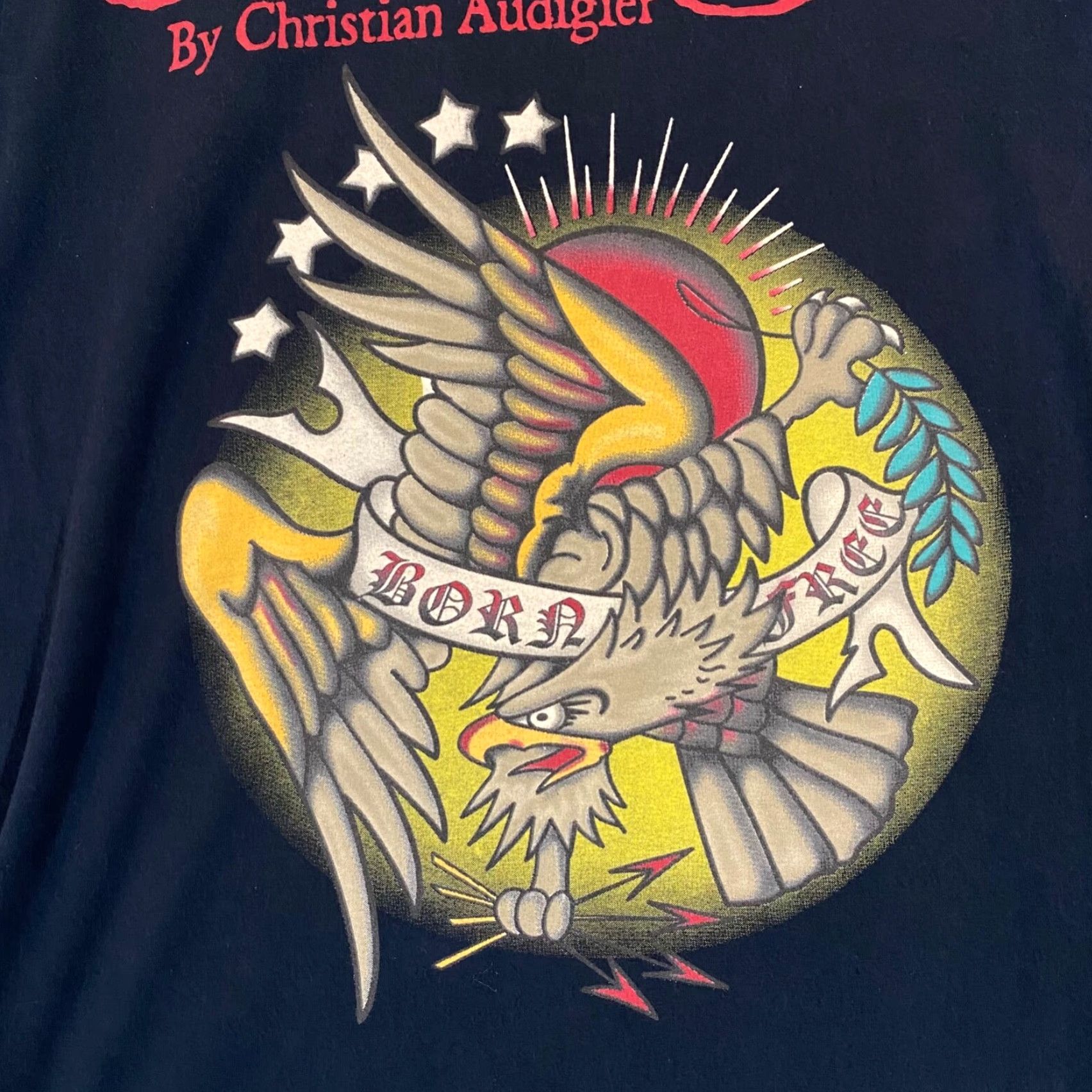 Ed Hardy VINTAGE Ed Hardy Shirt Mens Large Black Tee Born Free Bird Christian Audigier S/S Y2K T-Shirt Men Black Graphic Print Crew Neck Short Sleeve Size US L / EU 52-54 / 3 - 2 Thumbnail