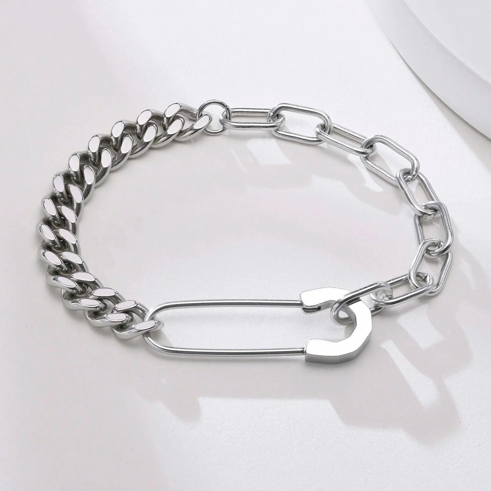 Other Stainless Steel Safety Pin Bracelet Size ONE SIZE - 4 Thumbnail